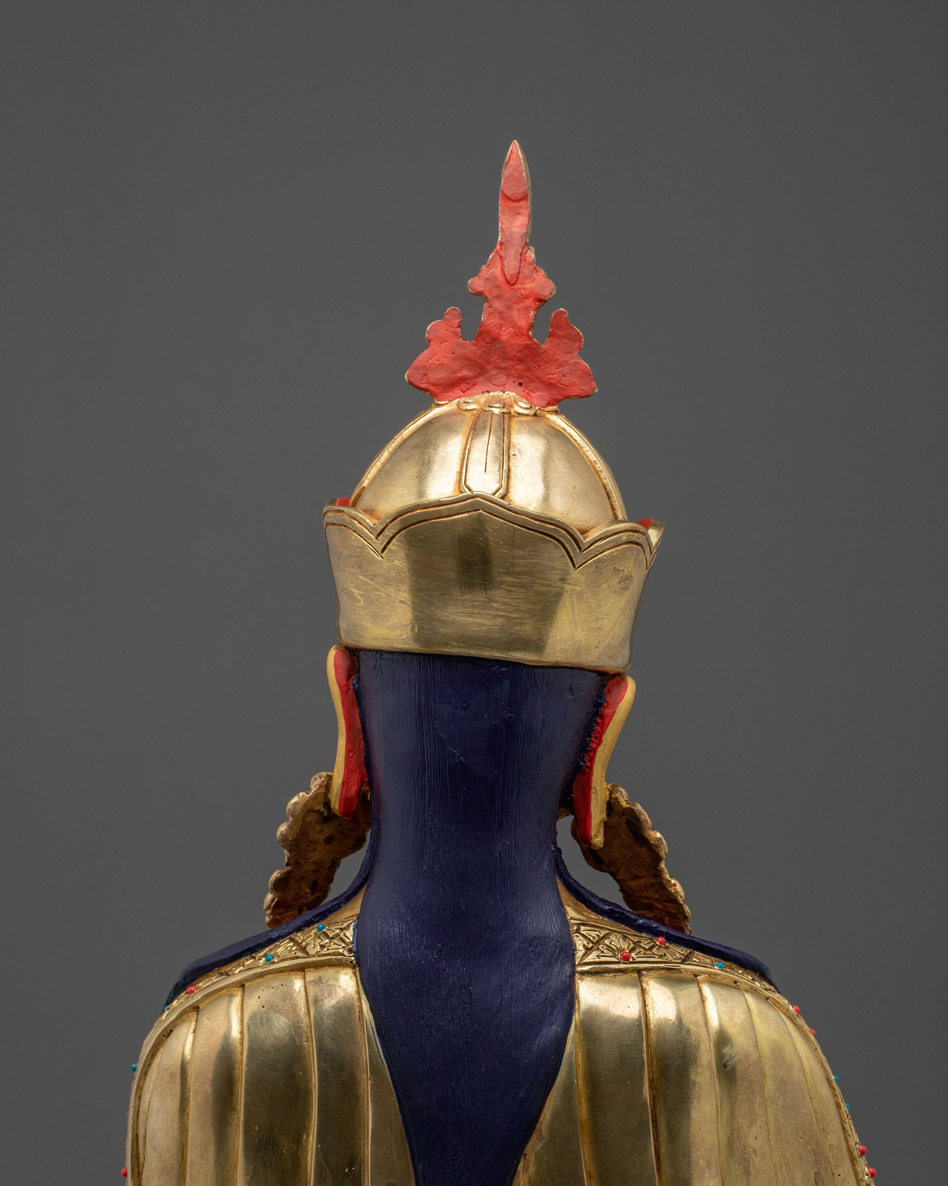 Guru Rinpoche Sculpture | 24K Gold Coated Enlightenment Figurine