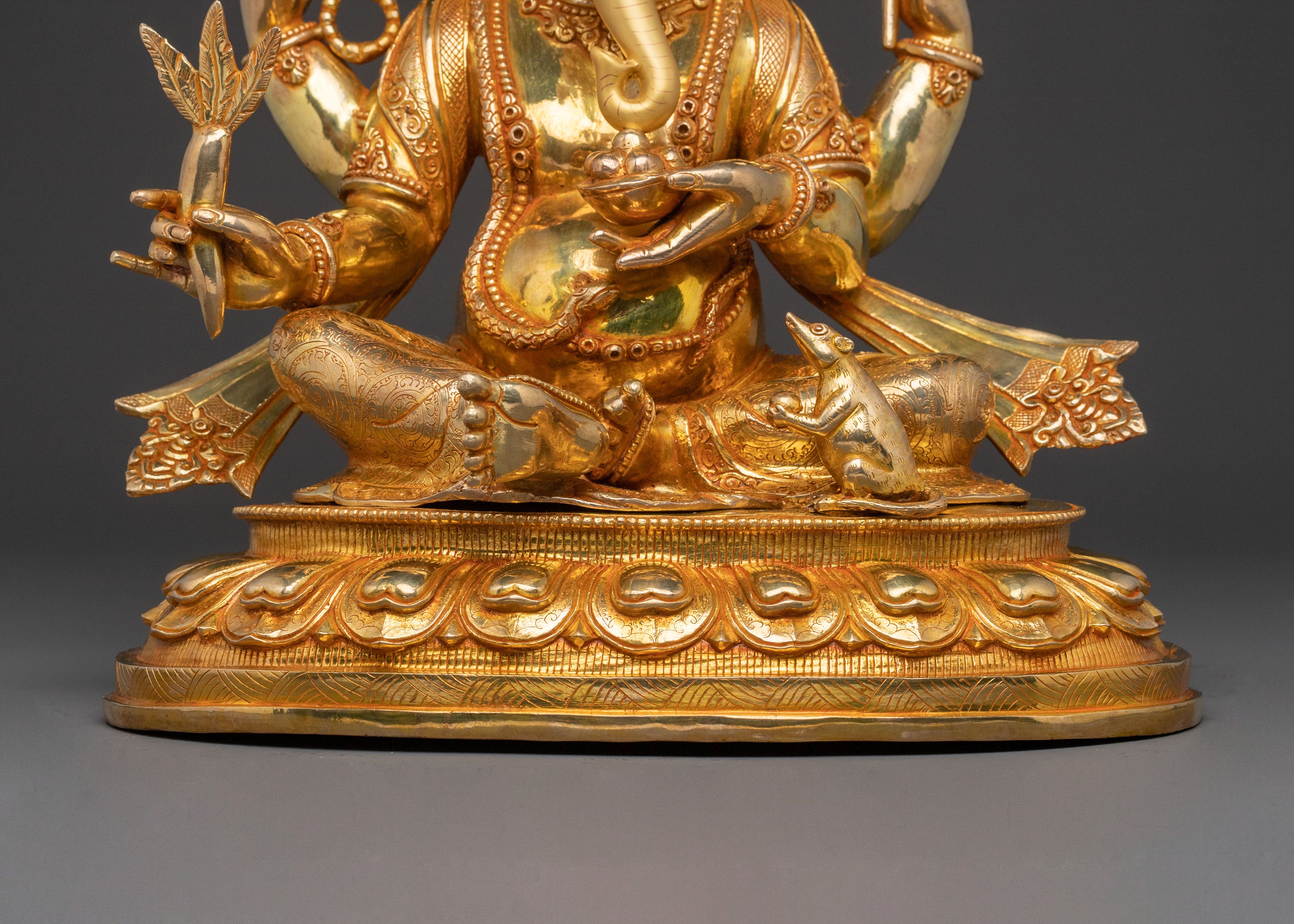 God Ganesh Traditional Golden Statue For