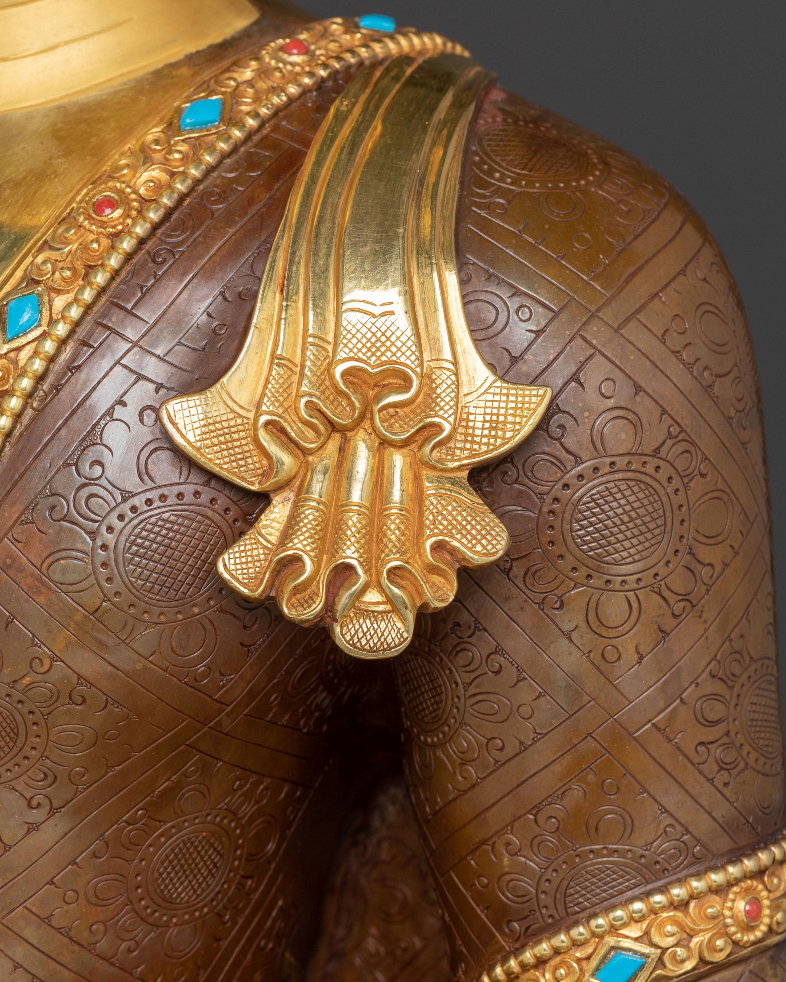 Shakyamuni Buddha: 24K Gold Gilded Statue