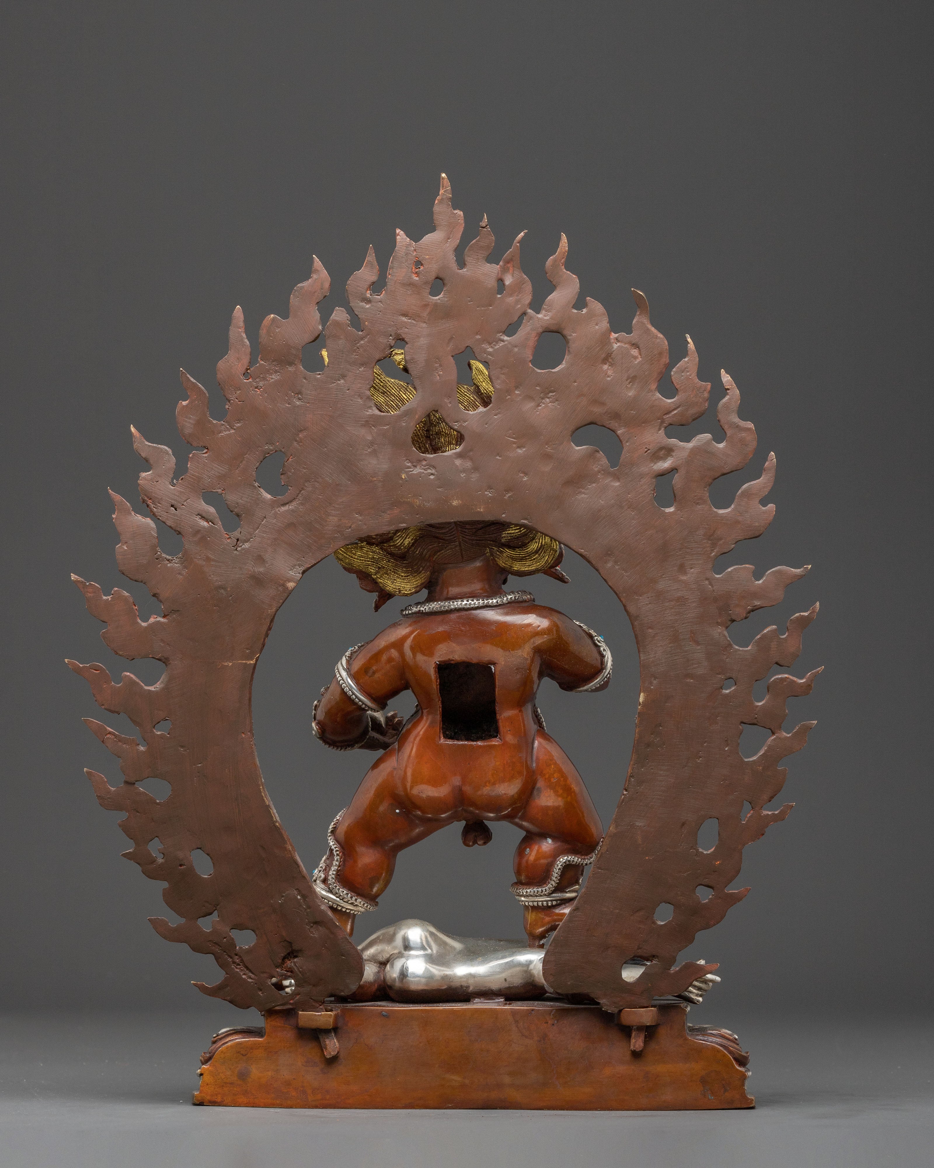 Black Dzambhala Copper Statue: Prosperity God