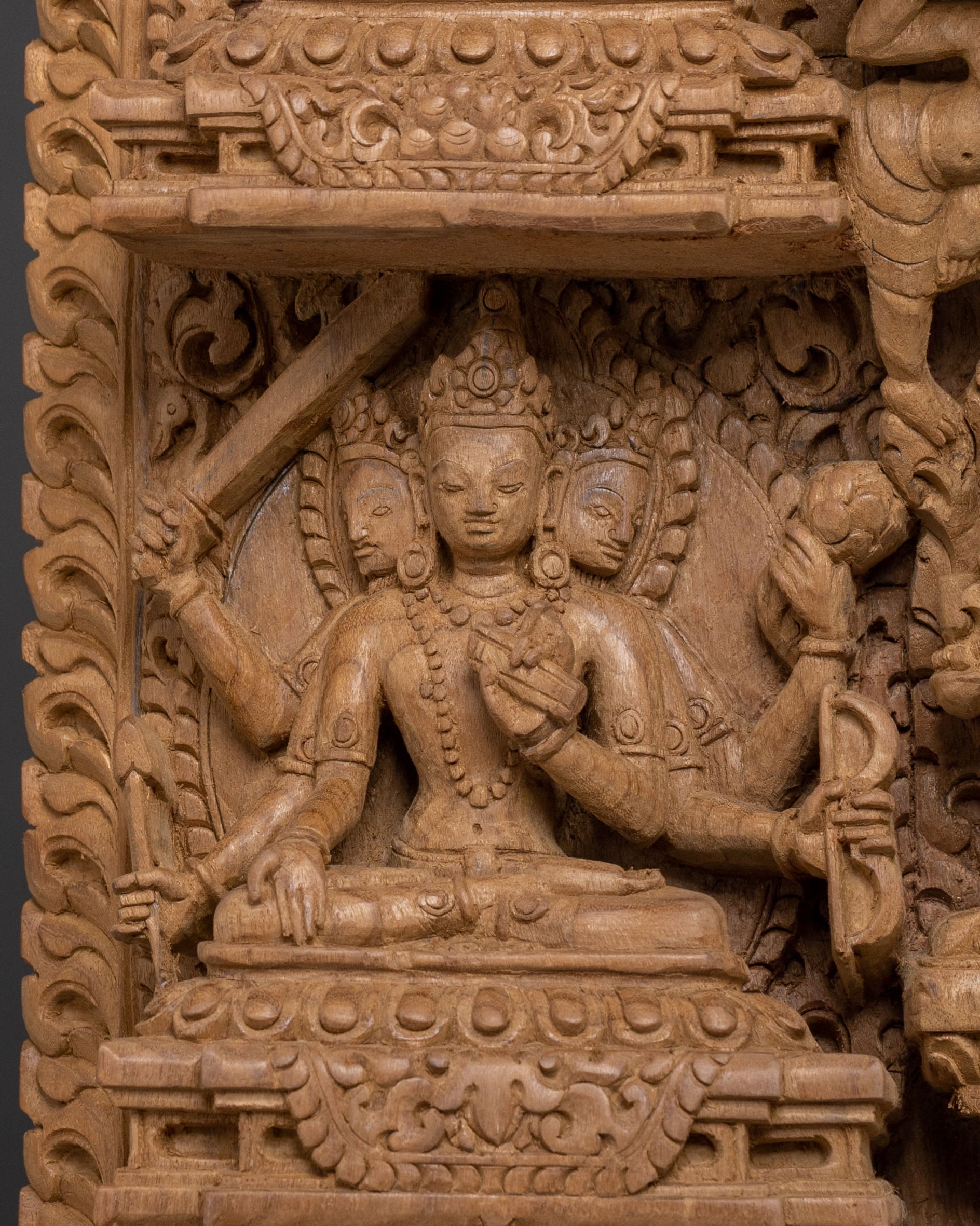 Vajrasattva Purification Wooden Sculpture | Home Decor