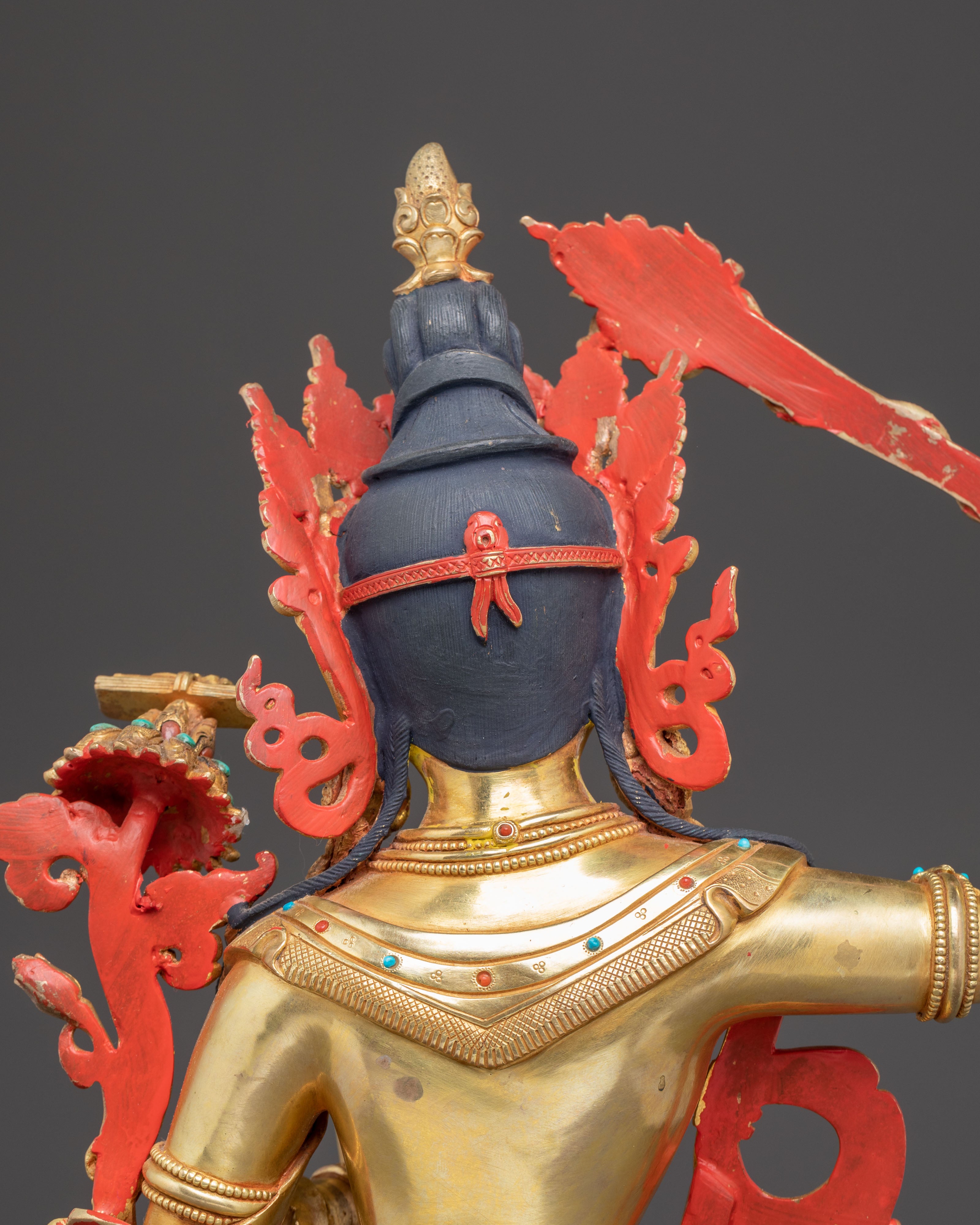Golden Manjushri Statue: Bodhisattva of Wisdom