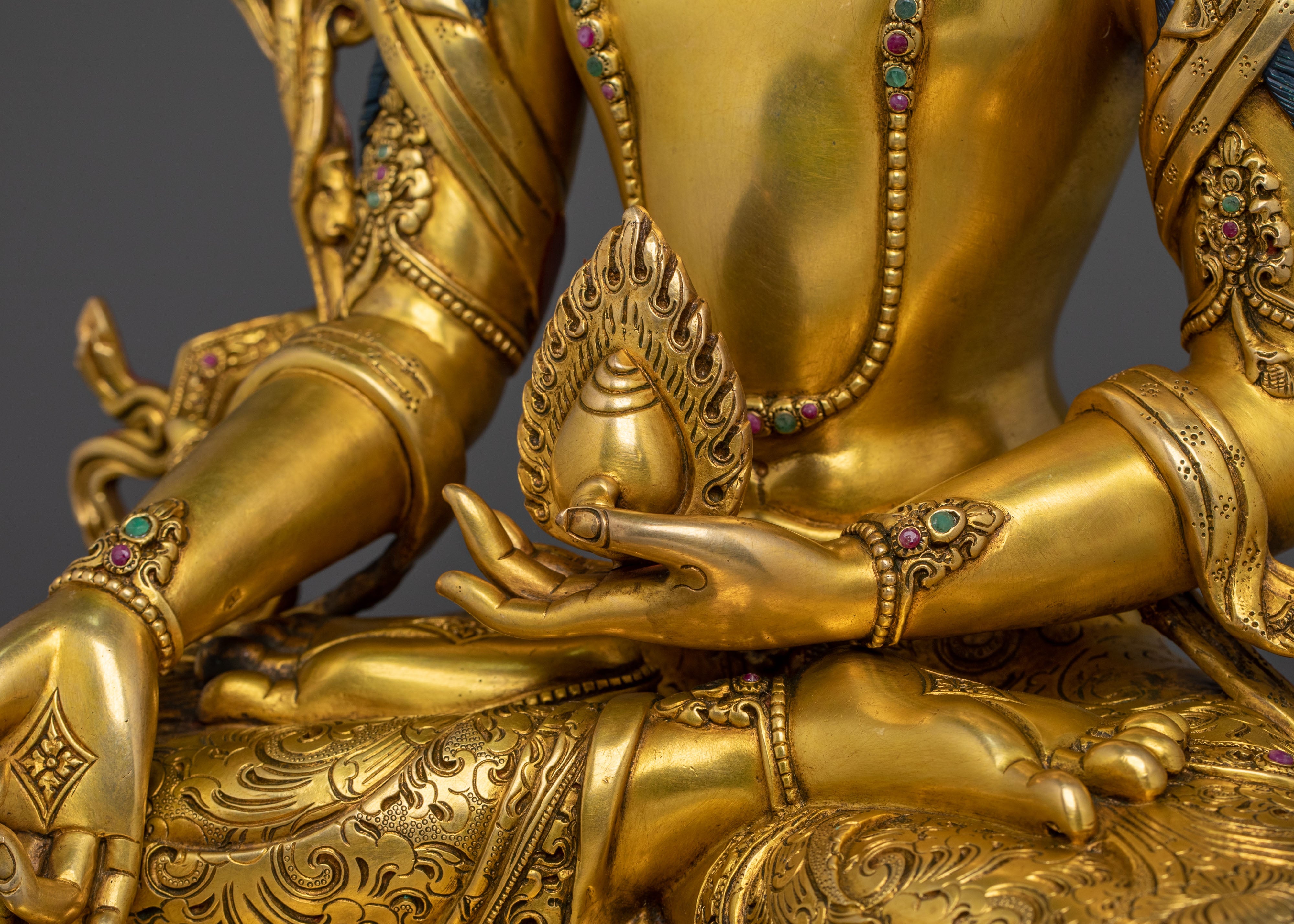 Handmade Kshitigarbha Sacred Sculpture | Bodhisattva of Great Vows