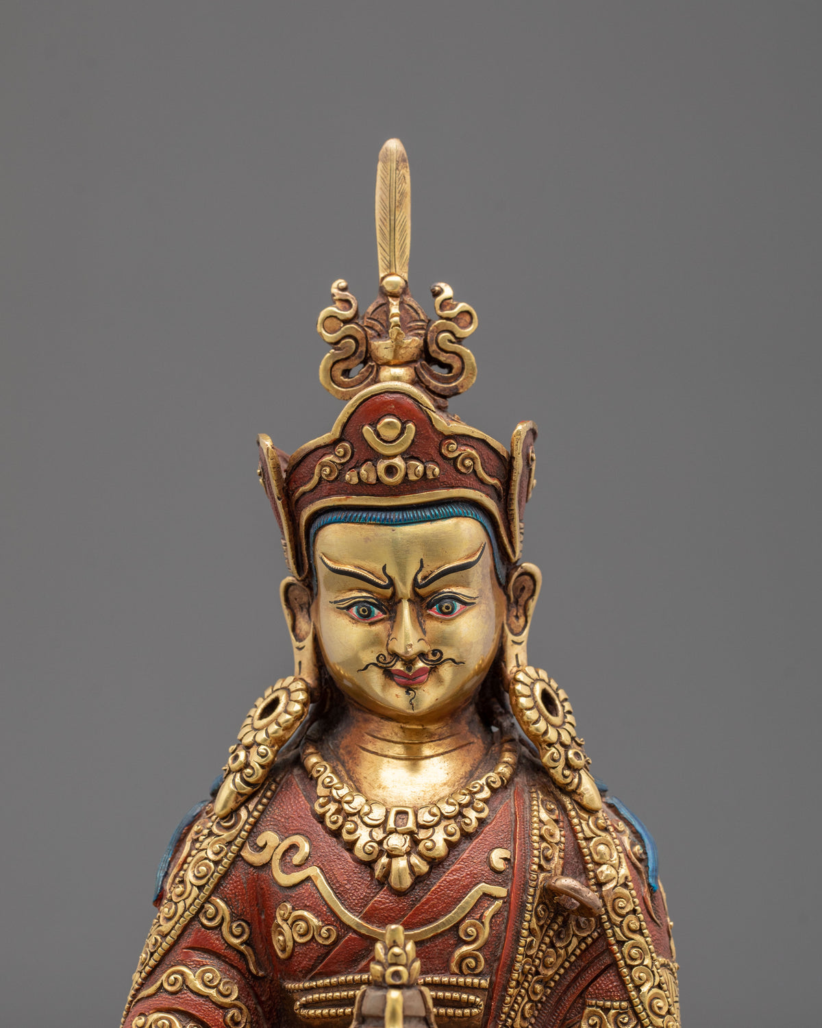 Guru Rinpoche Statue | 24K Gold Gilded Copper