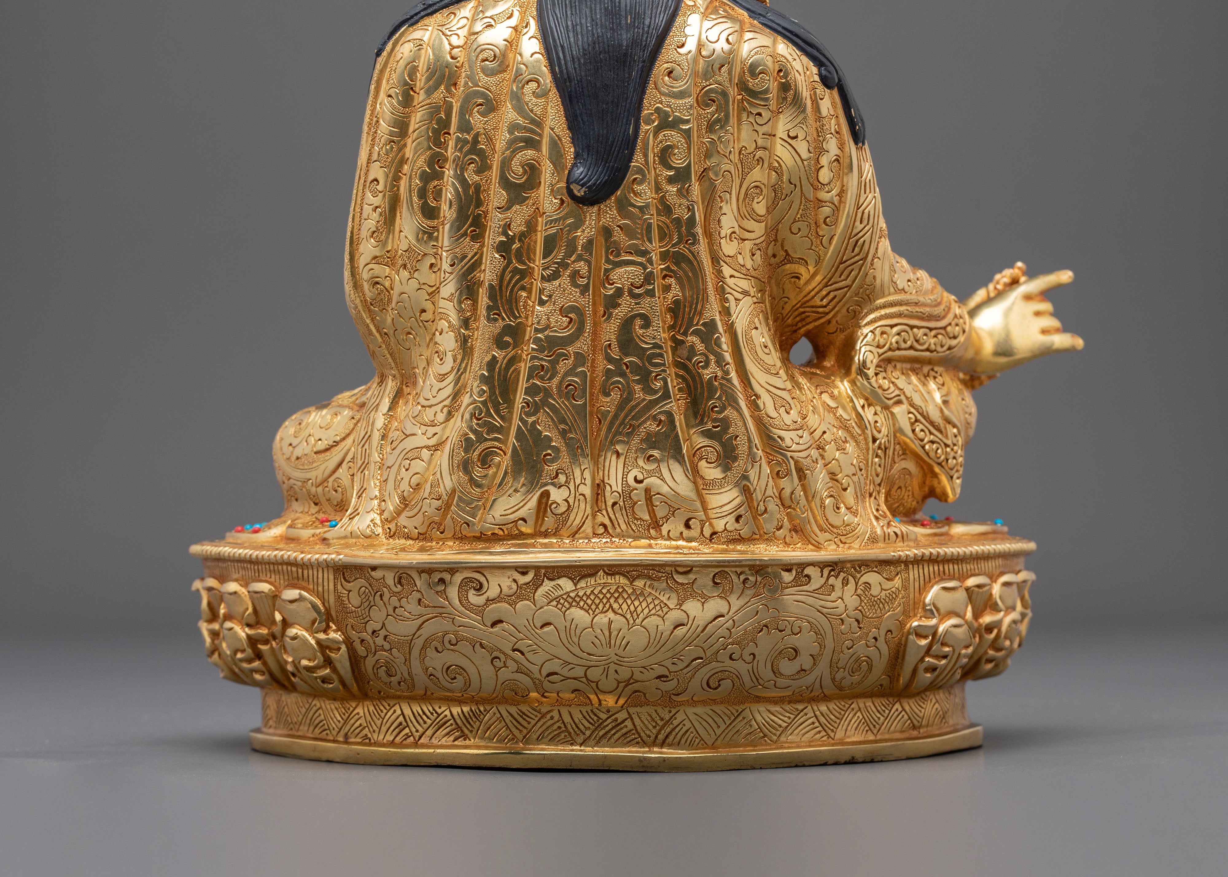 Guru Rinpoche Sculpture | Hand-Carved Buddhist Figurine