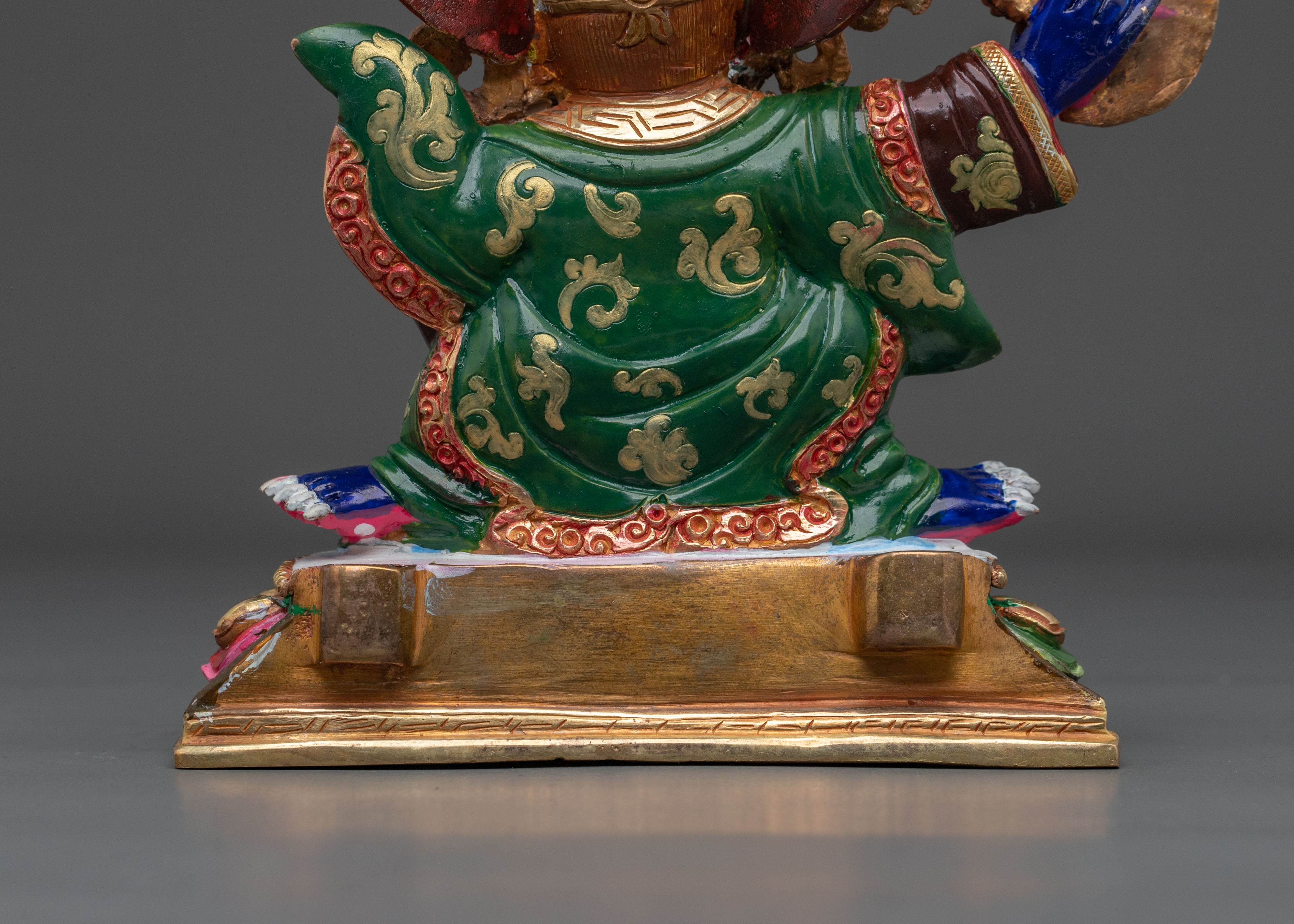 Traditional Mahakala Bernakchen Sculpture | Wrathful Dharma Protector