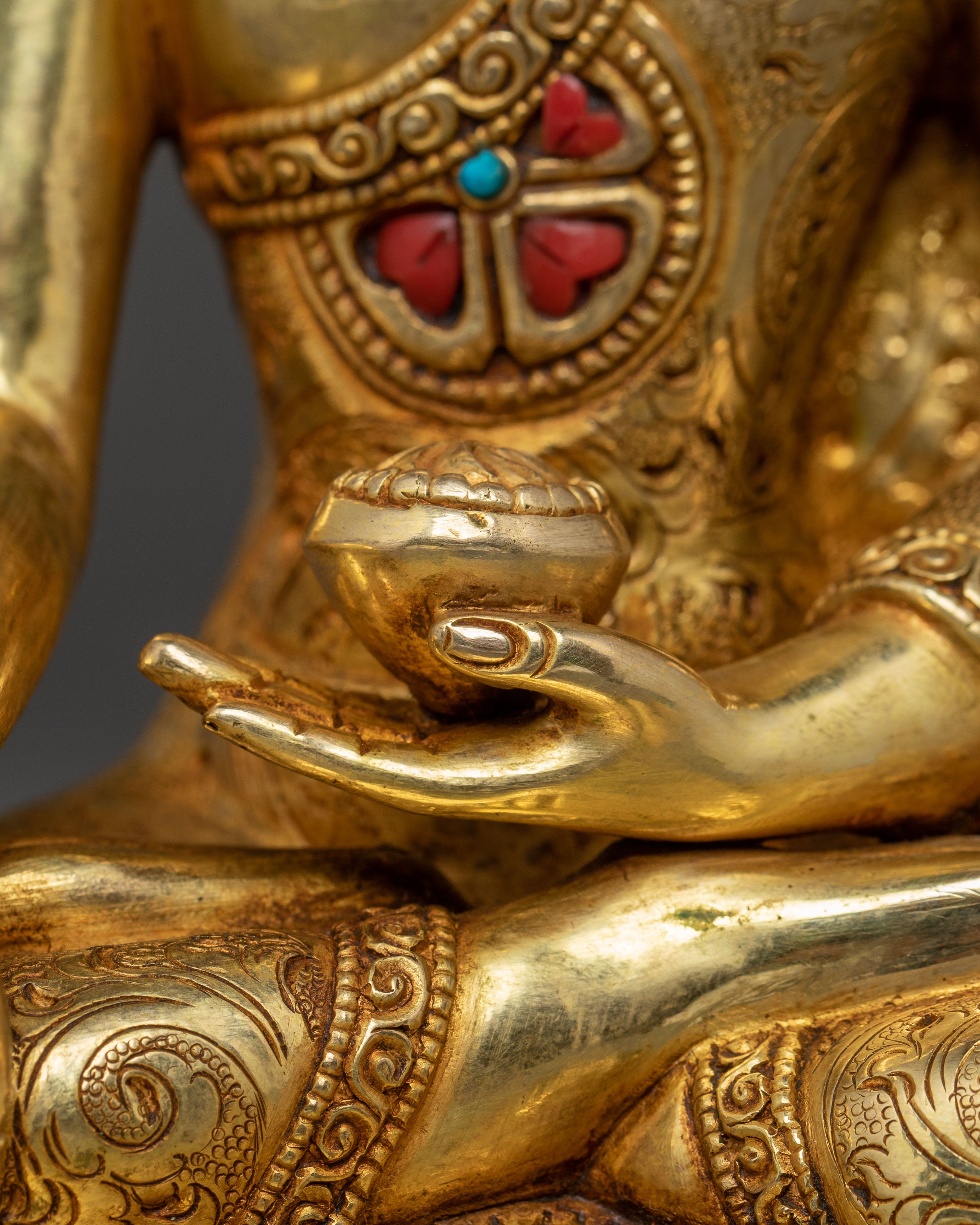 Shakyamuni Buddha Handmade Golden Statue | Historical Buddha