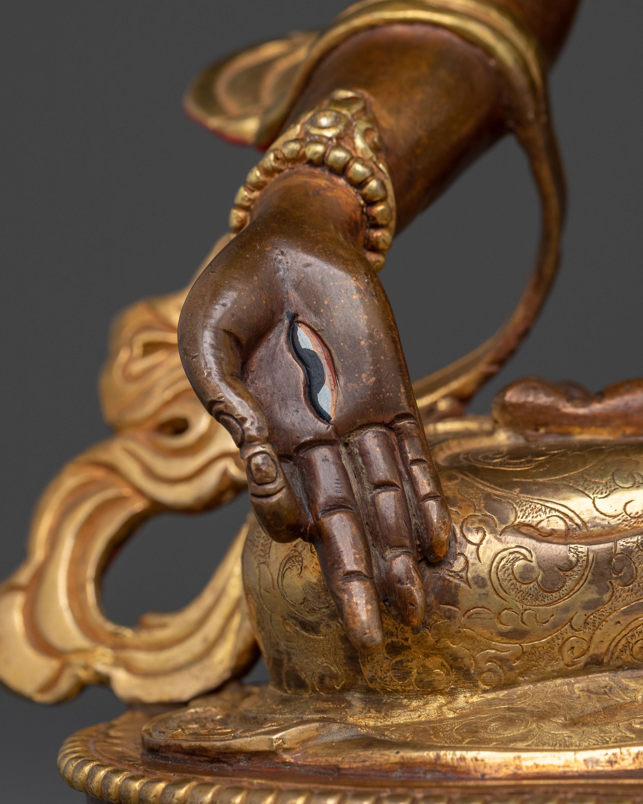 White Tara Sacred Feminine Statue | 24K Gold Gilded