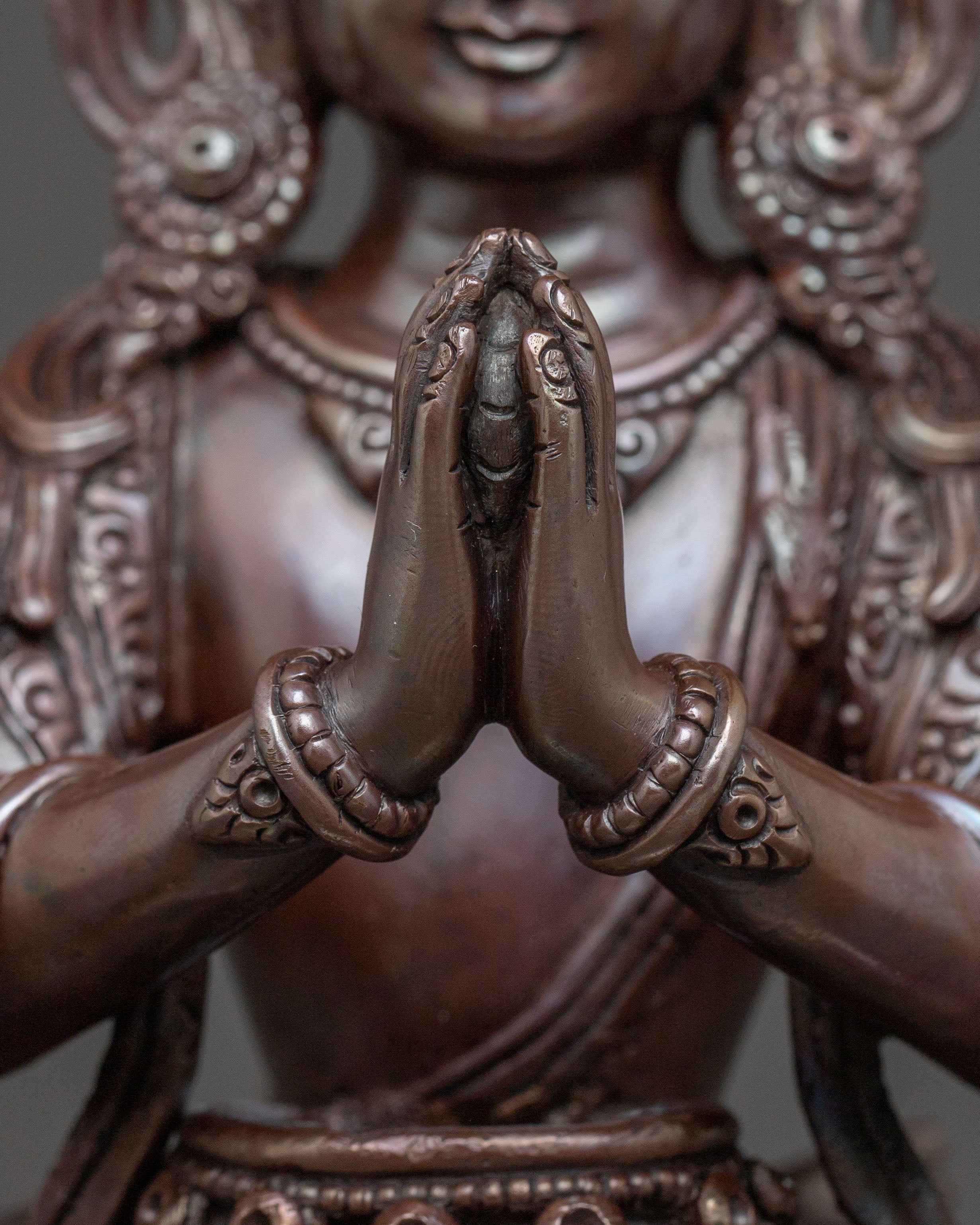 Chenrezig With Consort Statue: Compassion Deity