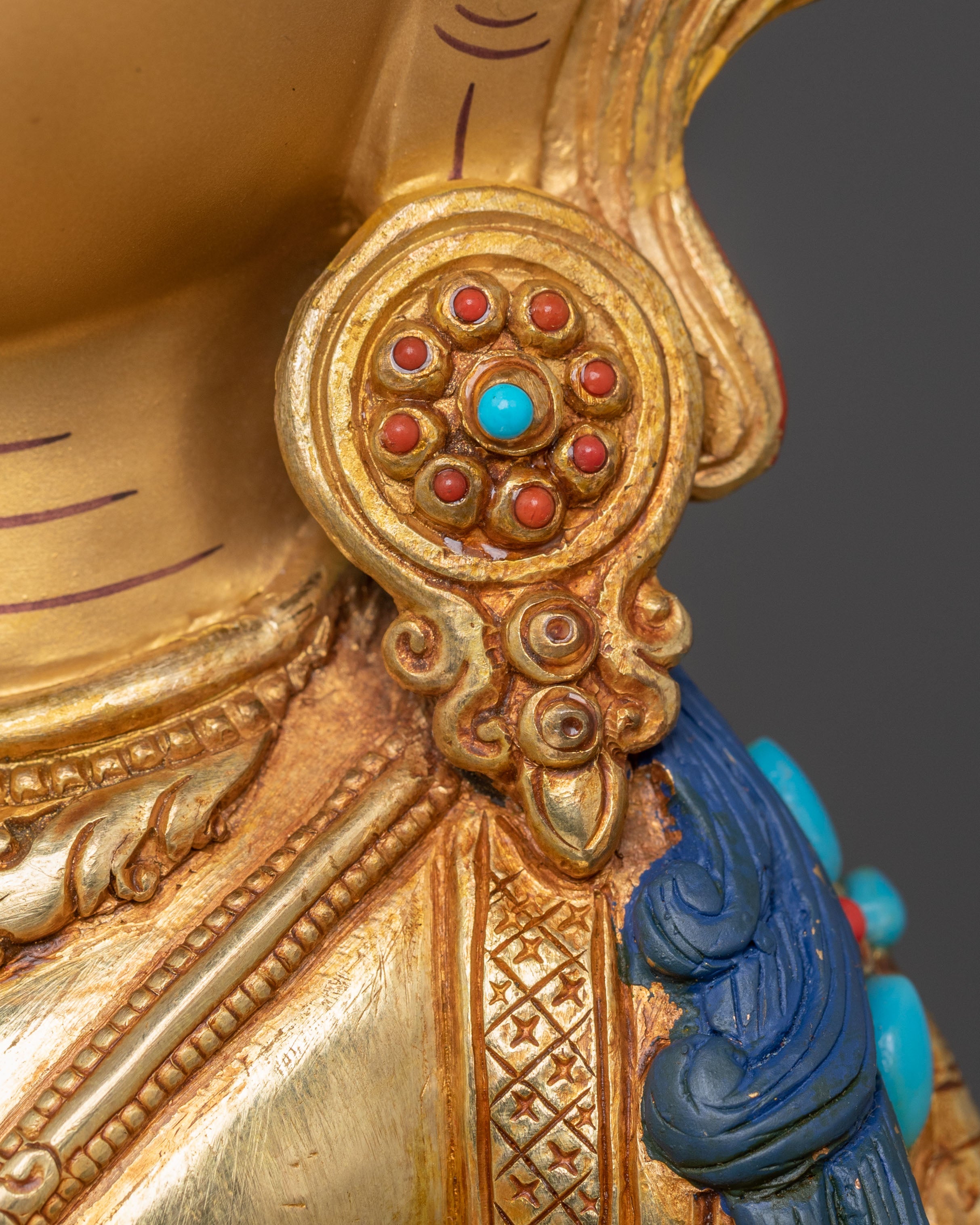 Vajrasattva Statue for Altar Decor – Masterpiece in 24K Gold