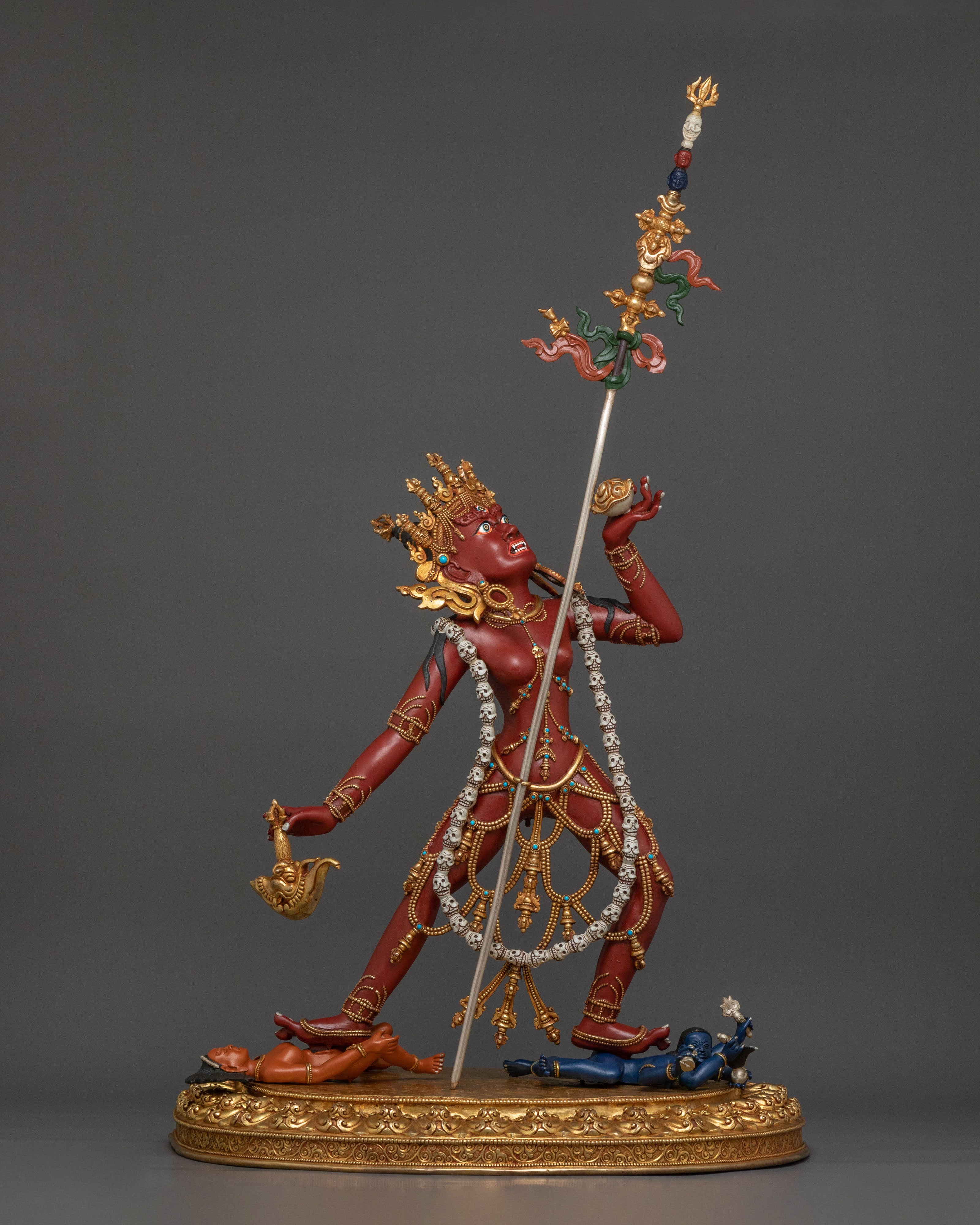 Handcrafted Wrathful Vajrayogini Statue | Tibetan Buddhist Dakini Sculpture