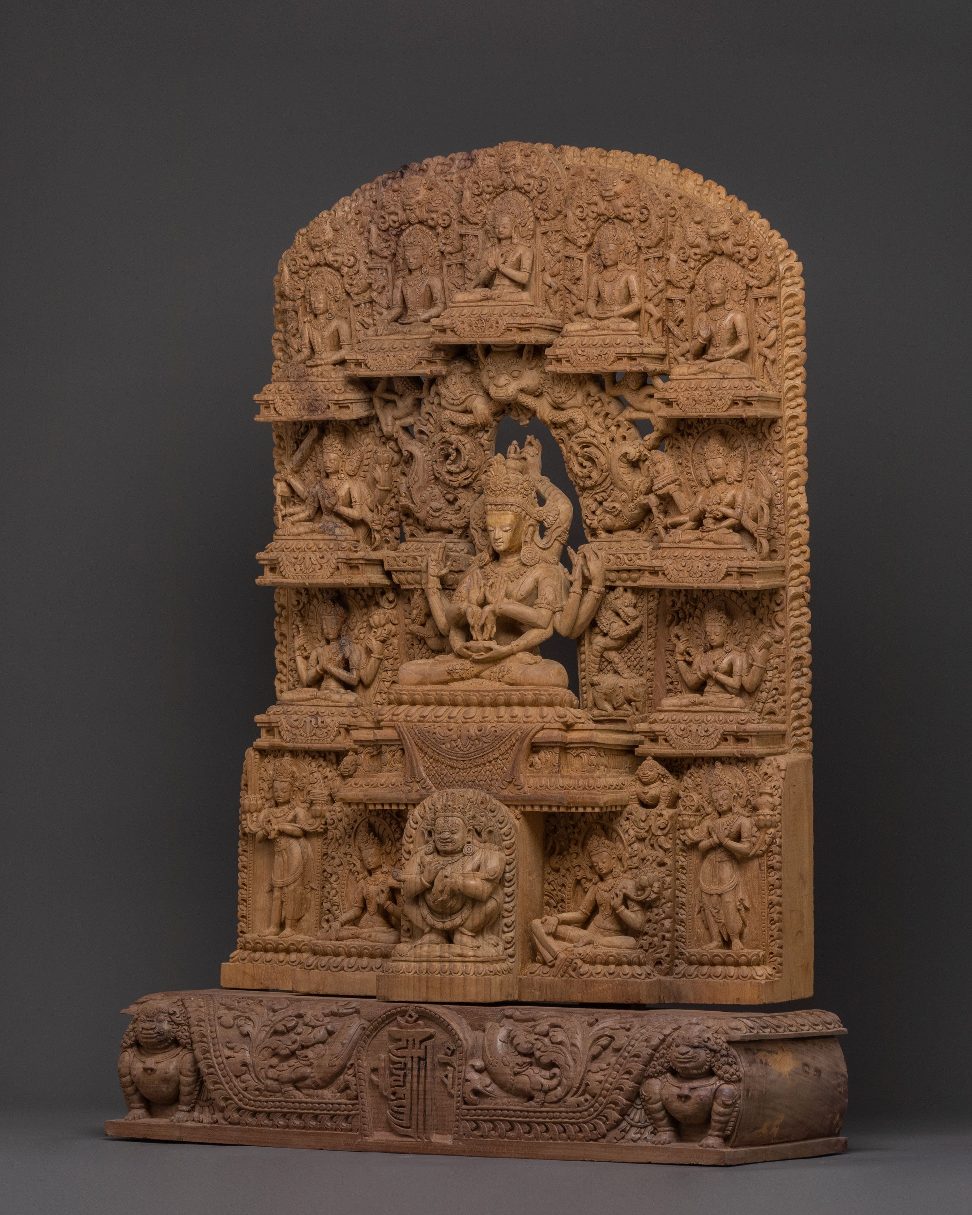 Namasangiti Wisdom Wooden Sculpture | Promoting  Enlightenment