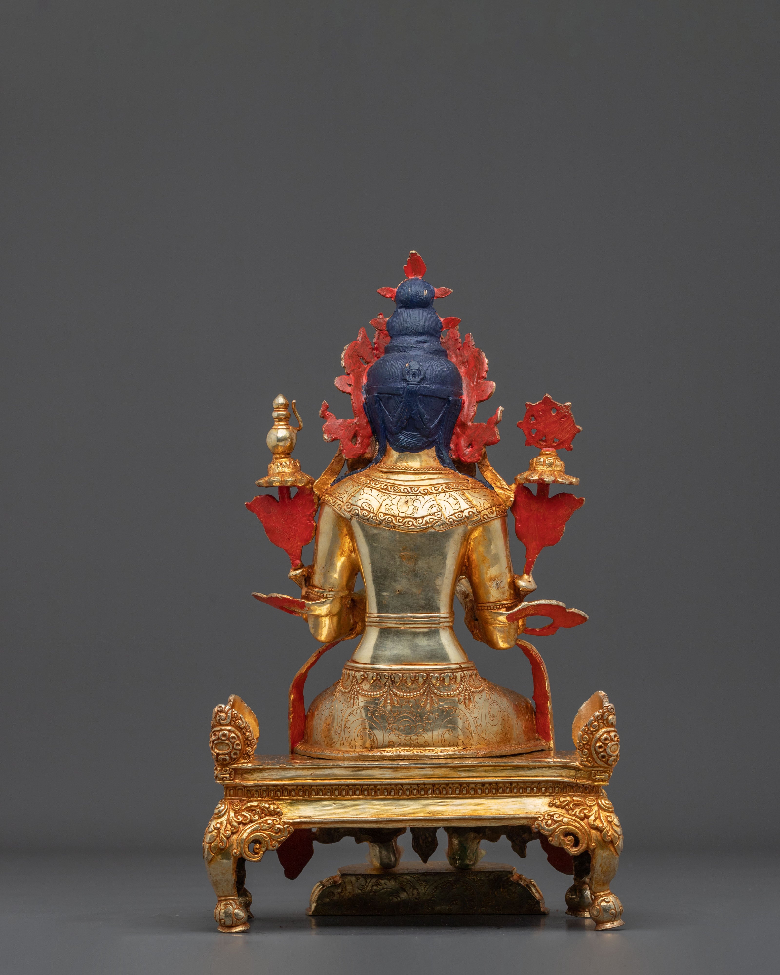 Maitreya Buddha Statue | Handcrafted 24K Gold Gilded