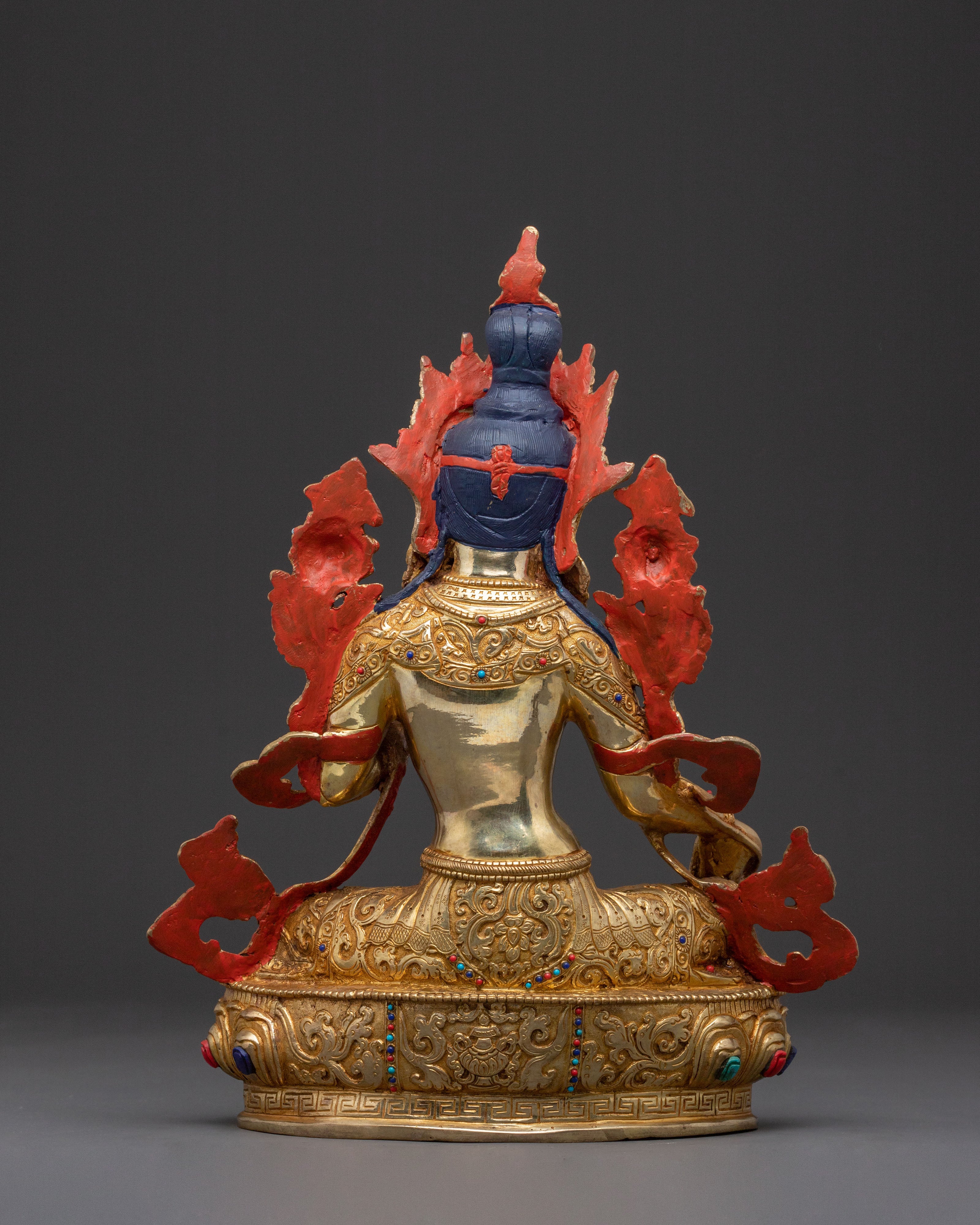 Guardian Green Tara Statue | 24K Gold Glided Alter Decor