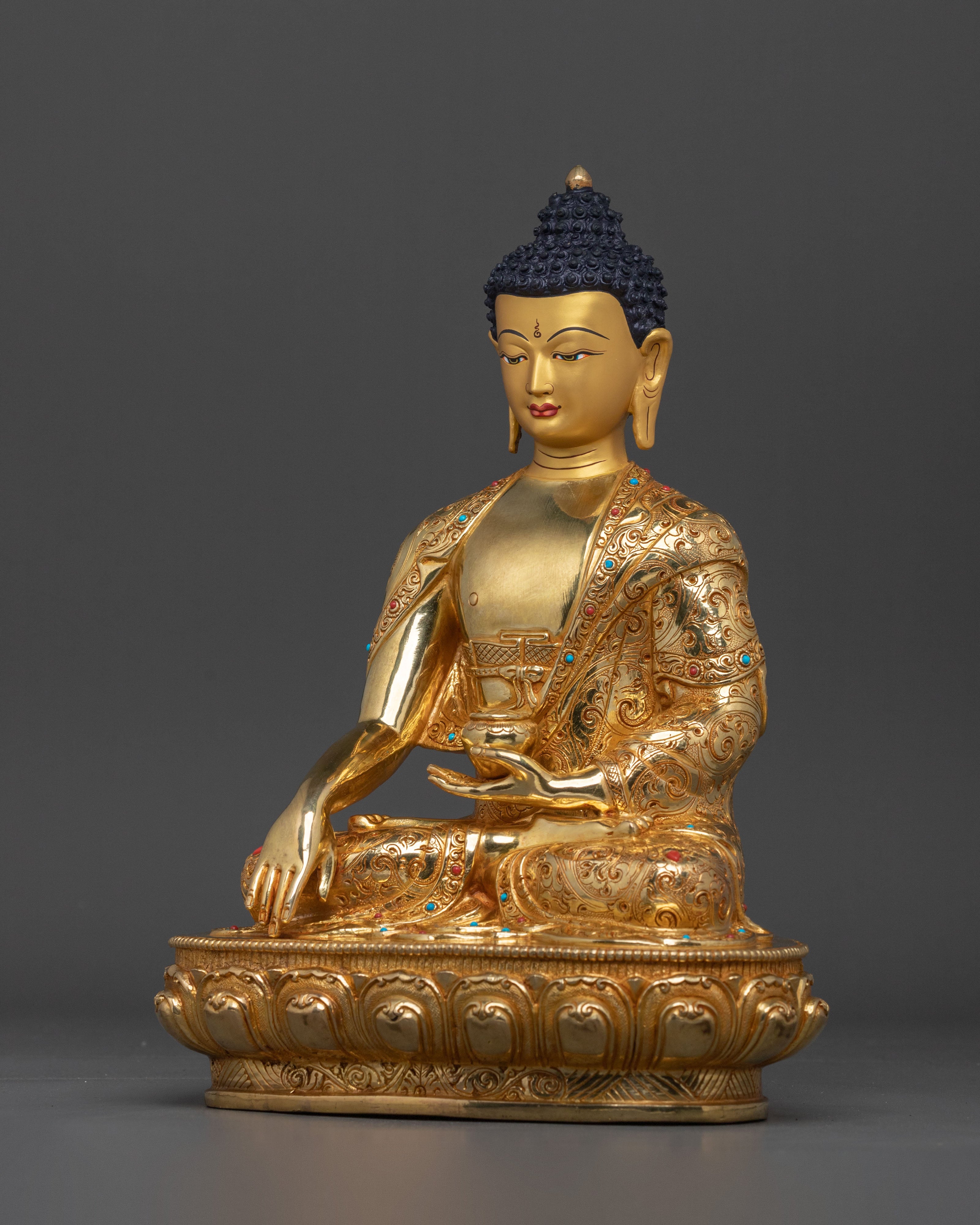 A Traditional Tibetan Shakyamuni Buddha Statue