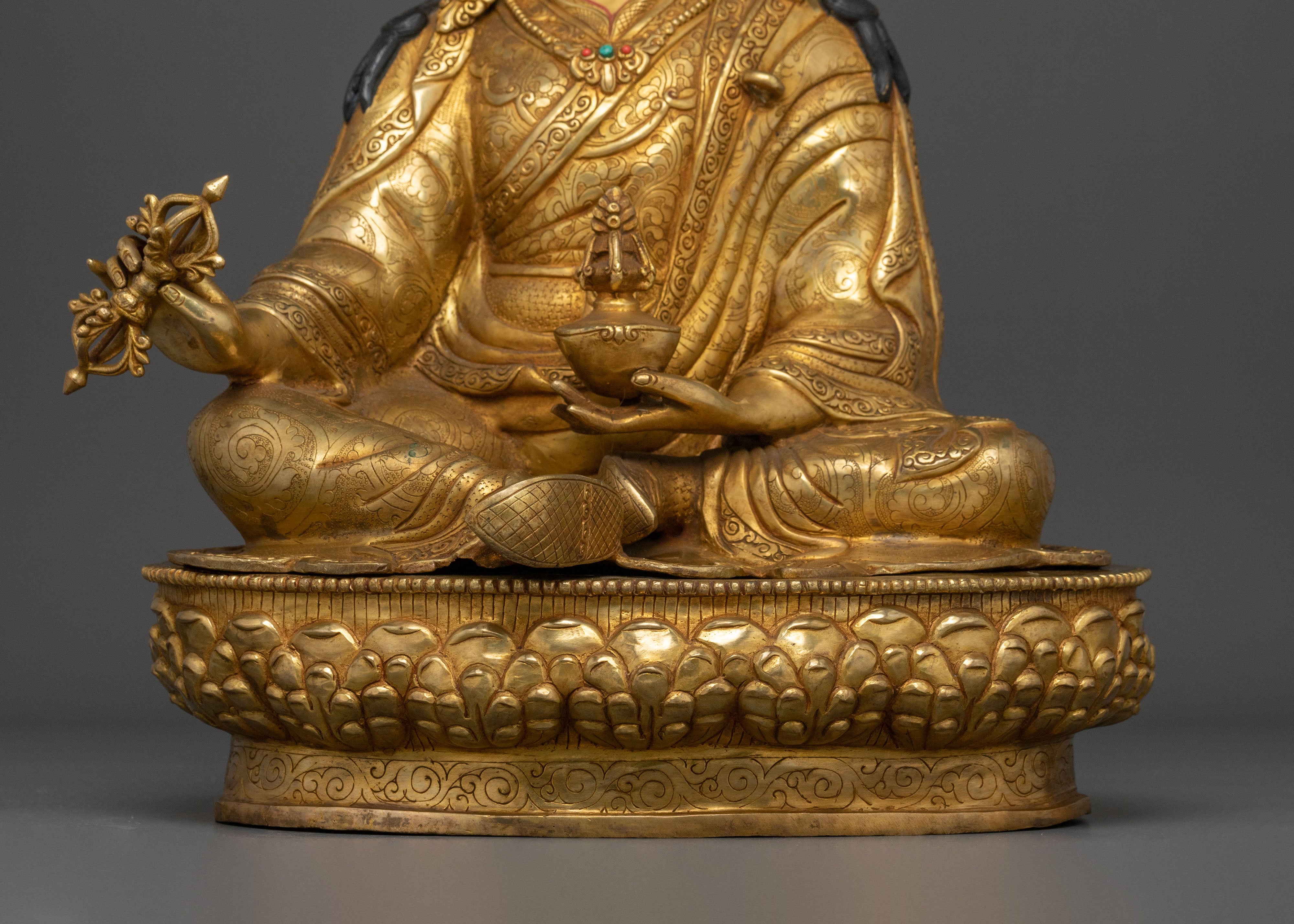 Tibetan Buddhist Sacred Figurine of Guru Rinpoche