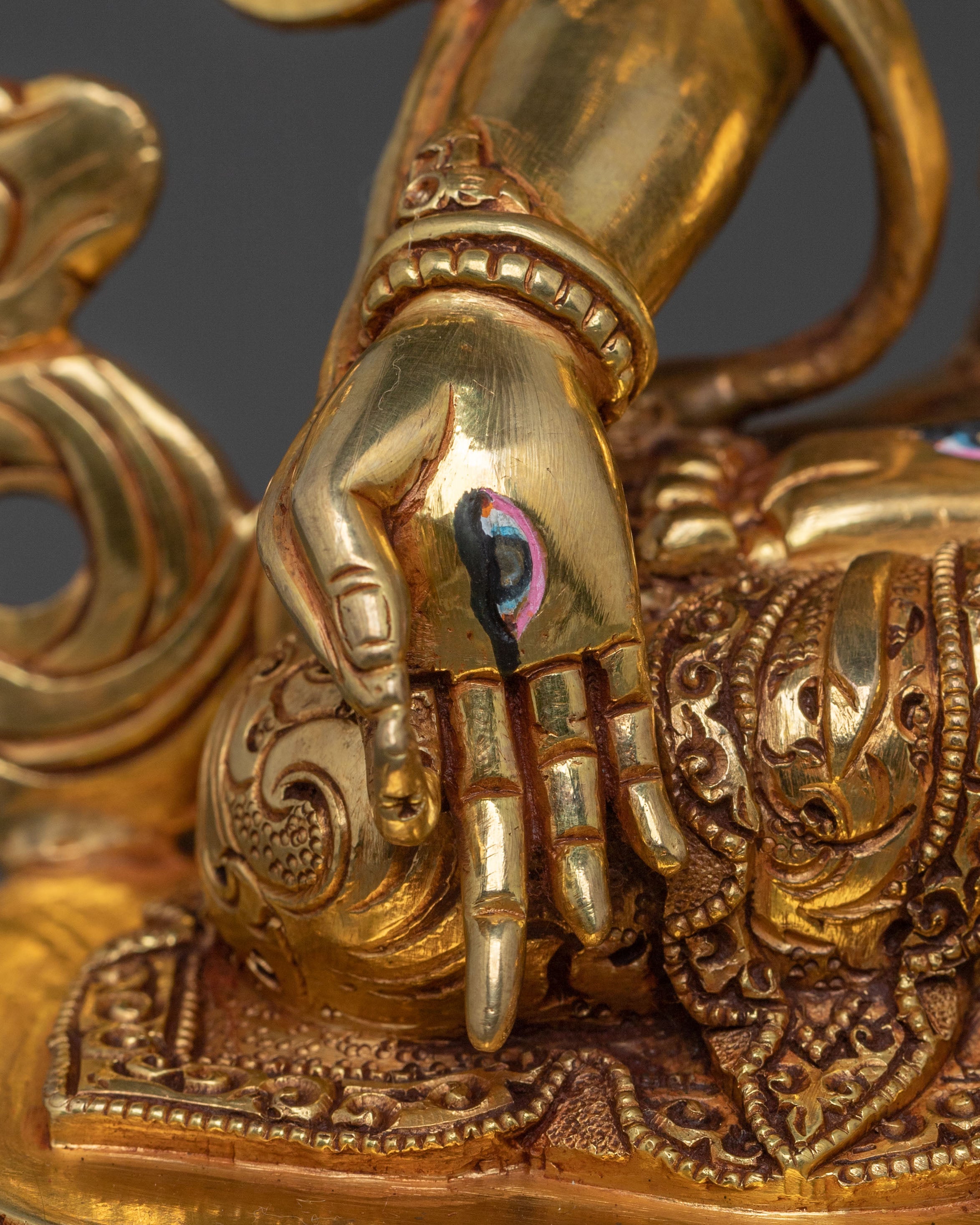 White Tara Figure: 24K Gold Gilded for Spiritual Decor