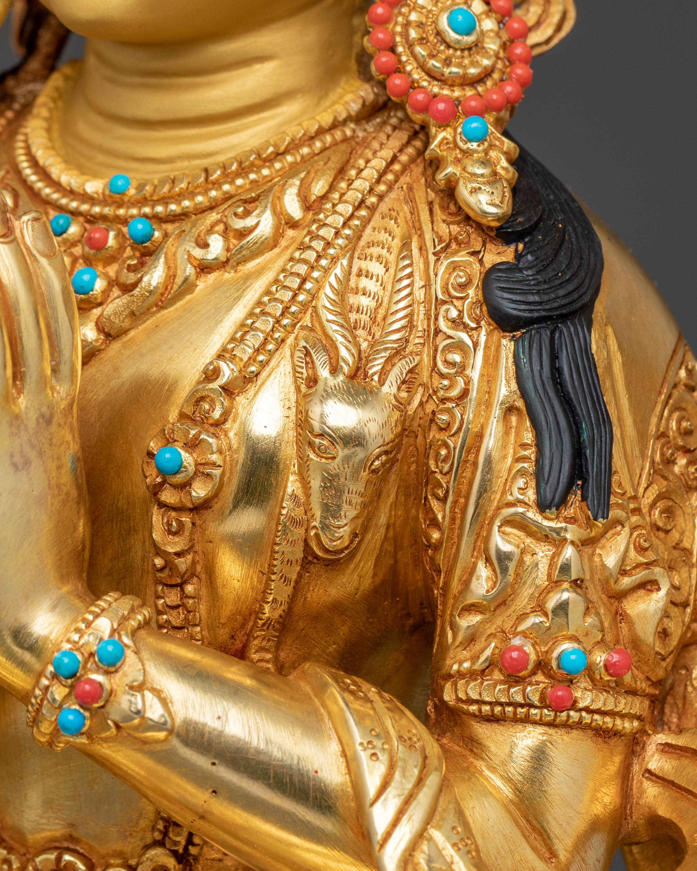 Chenrezig Compassion Statue | Handcrafted 24K Gold Gilded