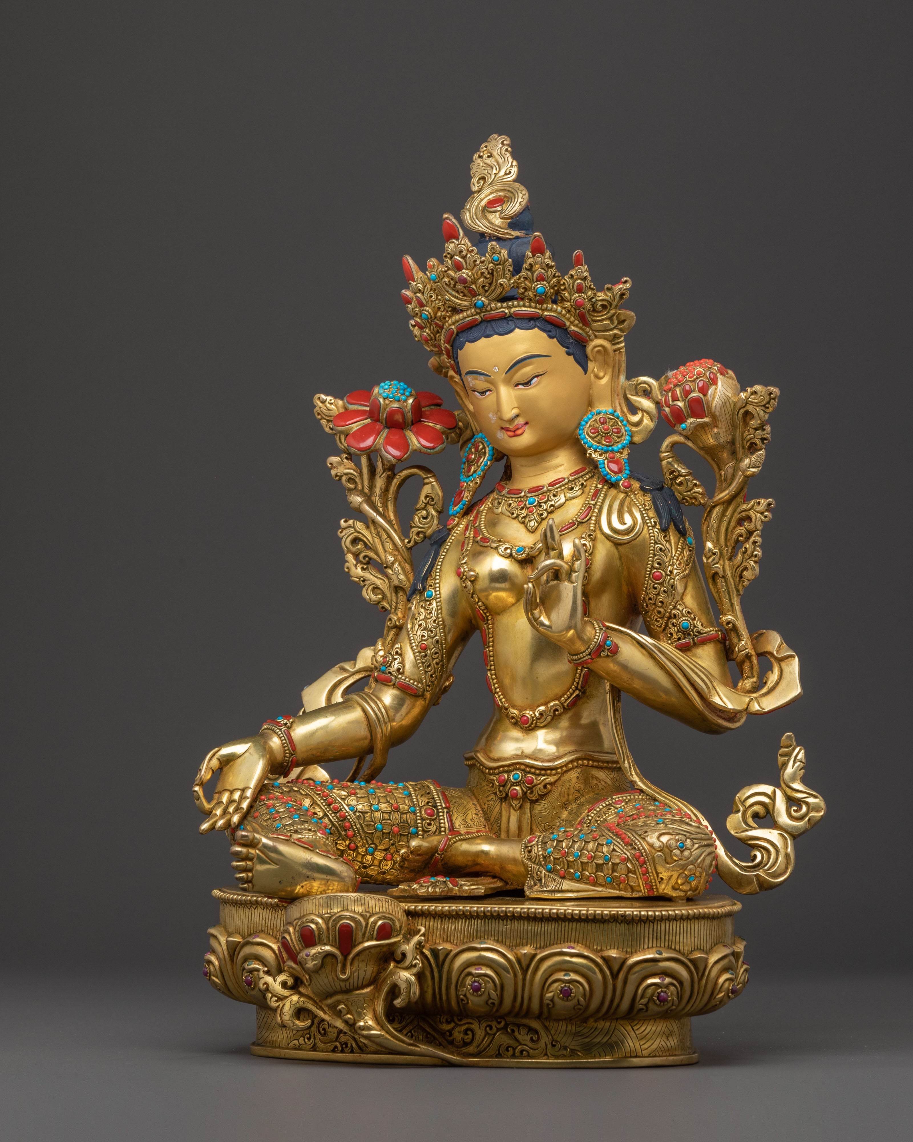 Mother Green Tara Sacred Statue | Spiritual Serenity