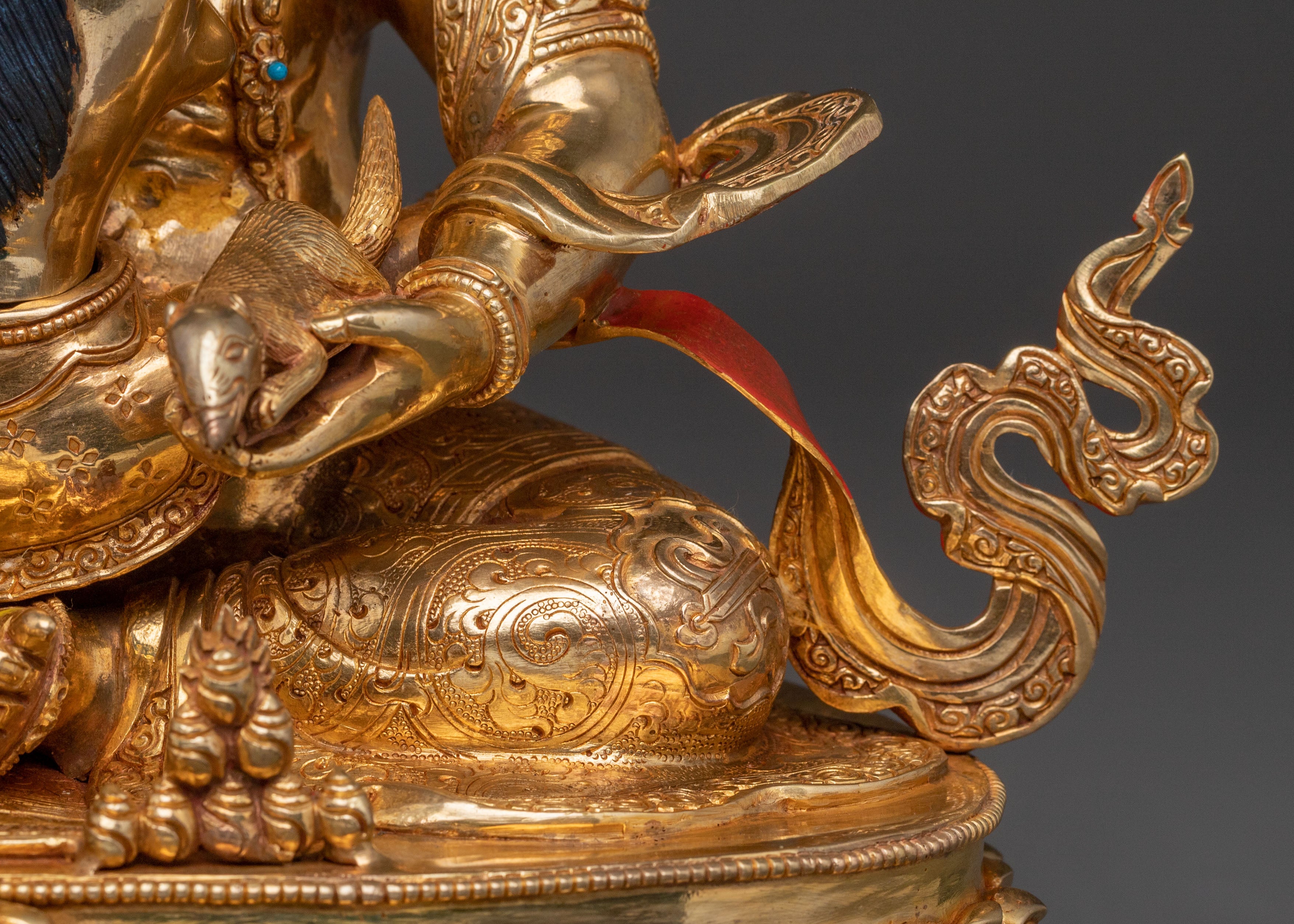 Green Dzambhala Spiritual Statue| Buddhist Wealth Deity