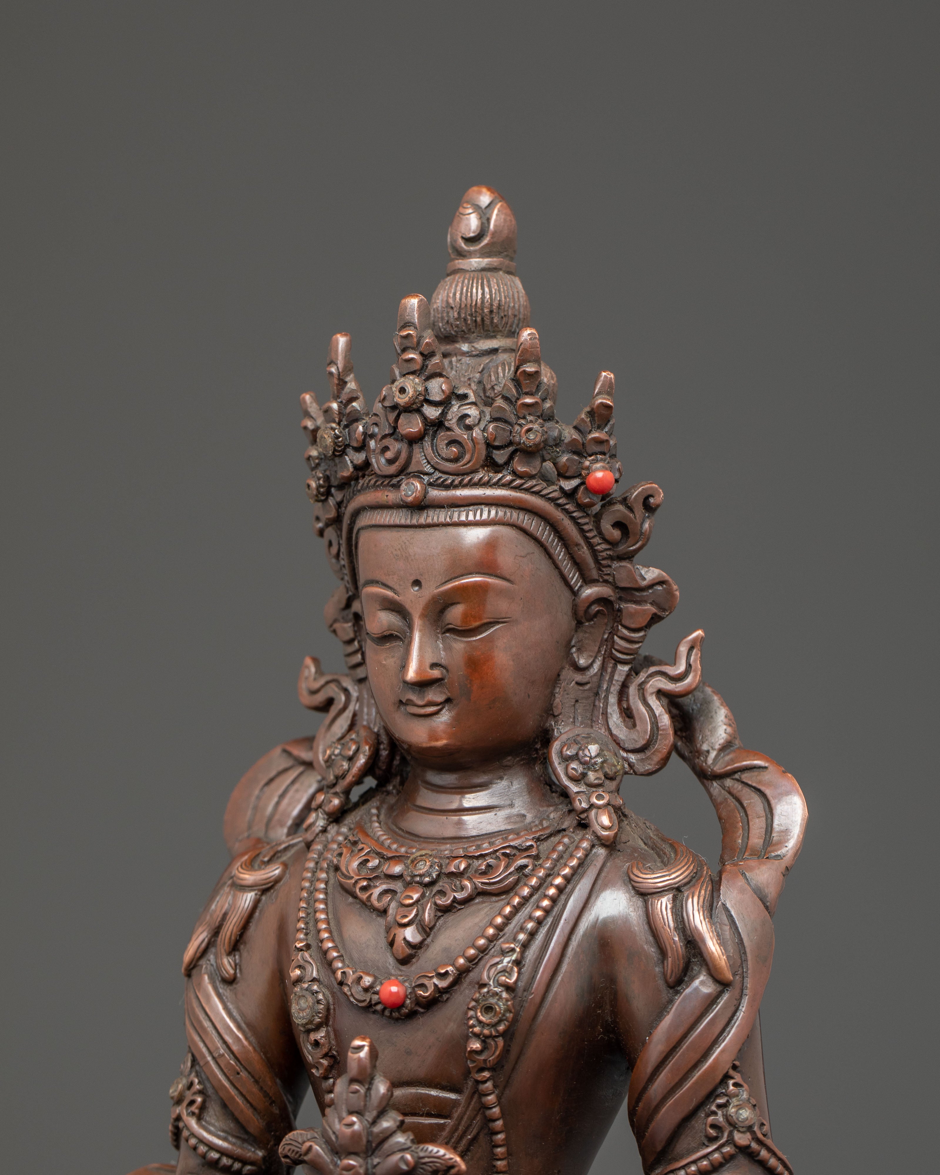 Handmade Boundless Life Amitayus Statue | Buddha of Longevity