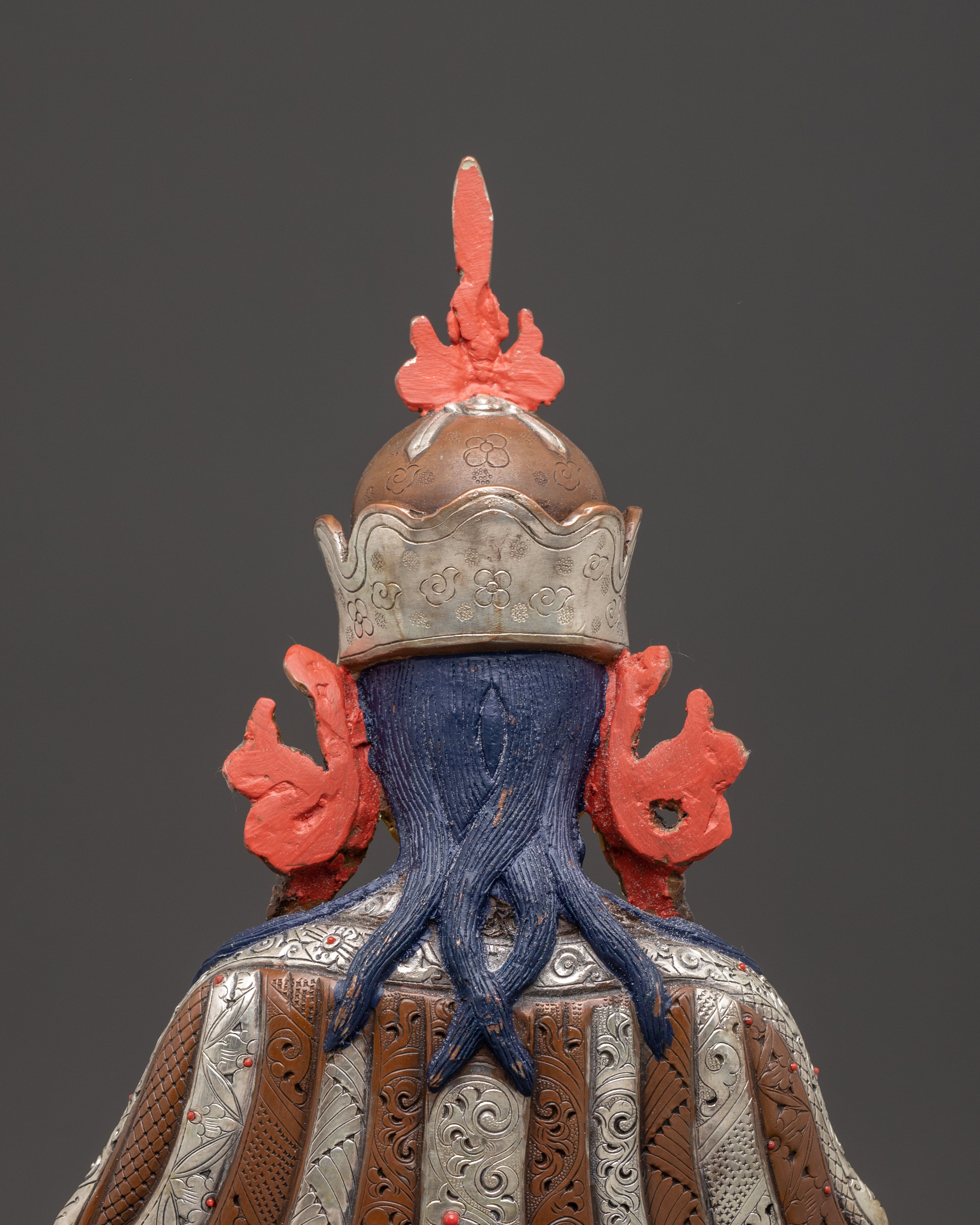 Oxidized Copper Statue of Guru Tsoyke Dorje | Traditional Artwork