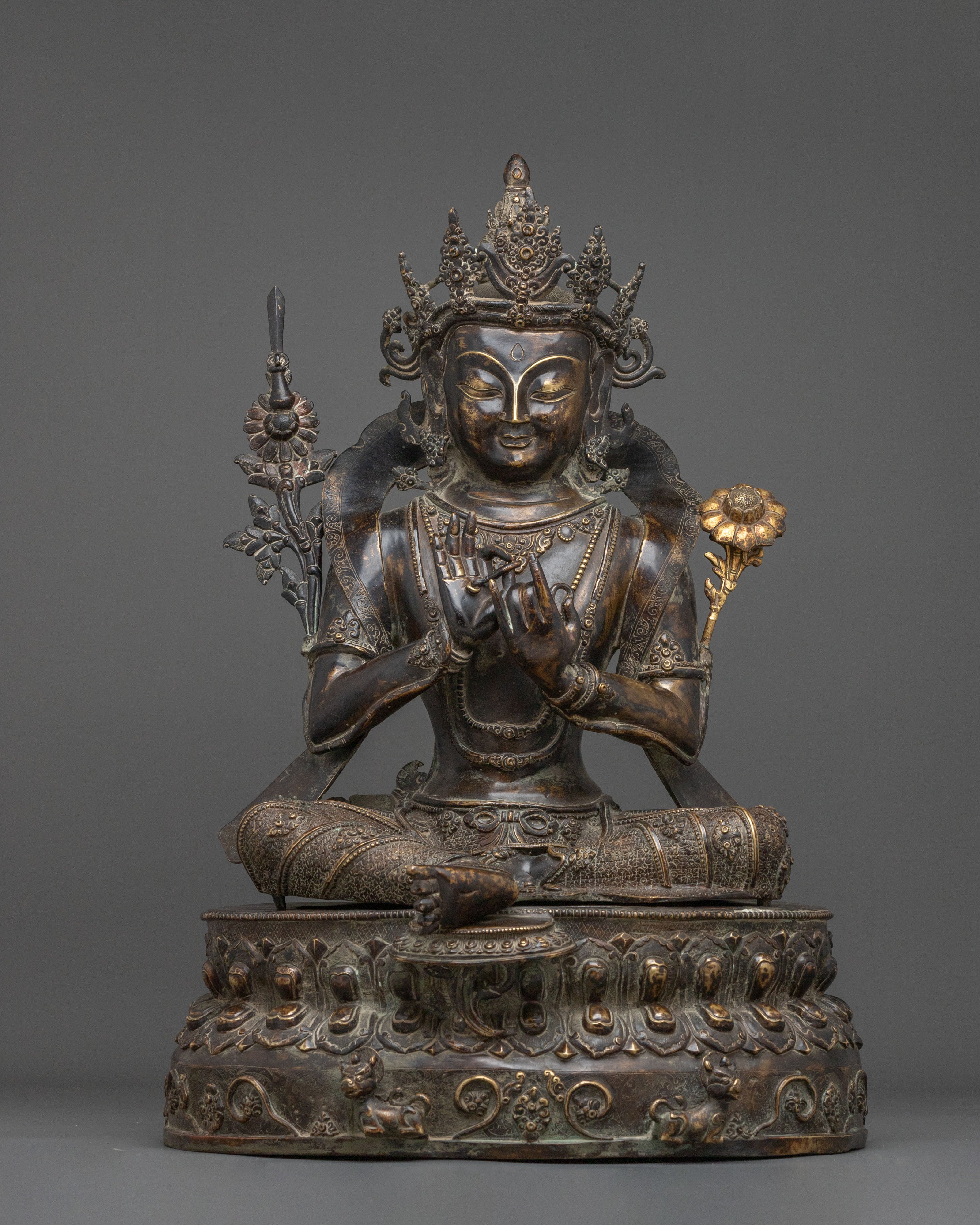 Tibetan Tikshna Manjushri Sacred Statue: Destroyer of Ignorance