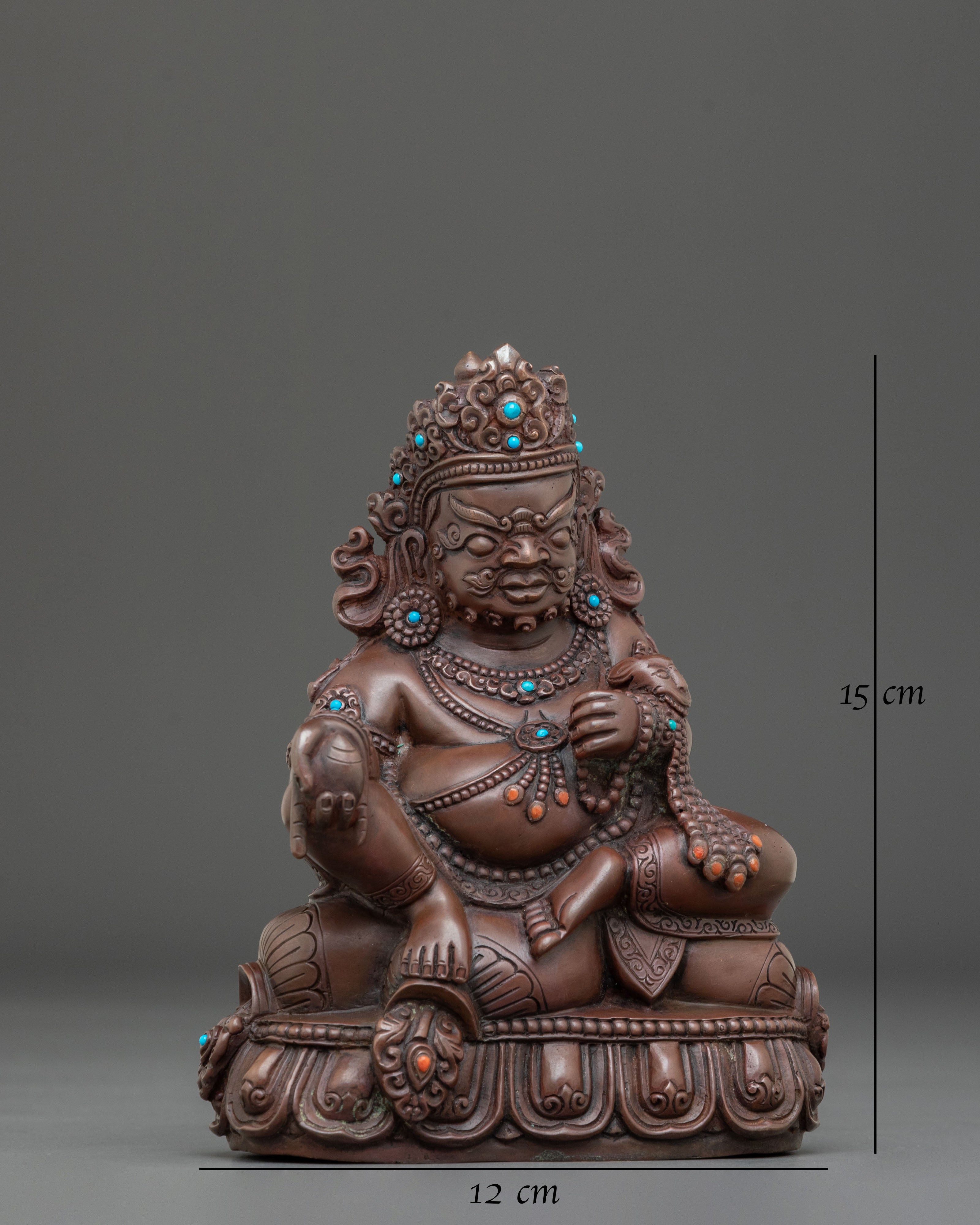 Dzambhala Oxidized Copper Statue | Symbol of Prosperity