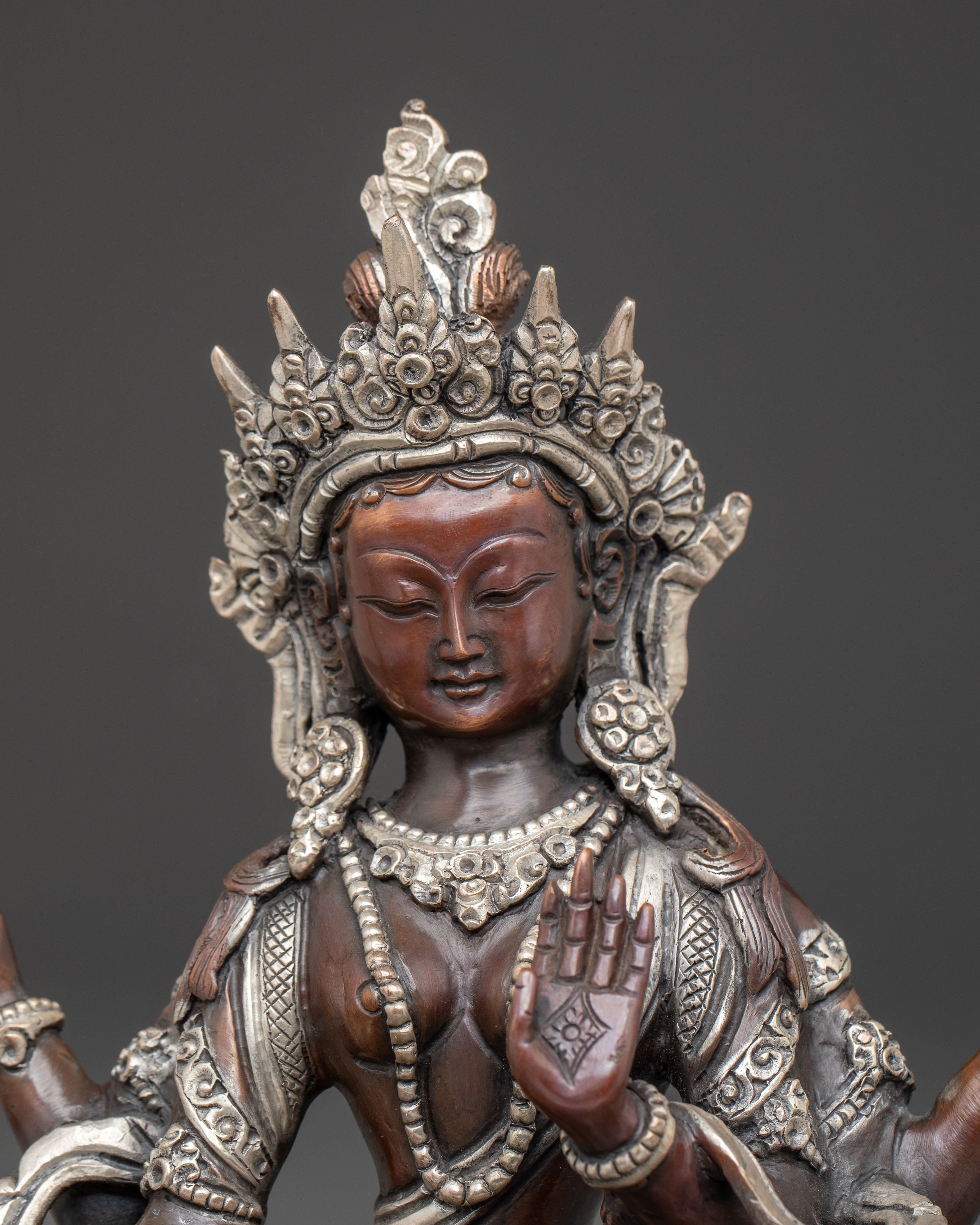 Wealth Goddess Laxmi Copper Statue | Handcrafted Spiritual Decor