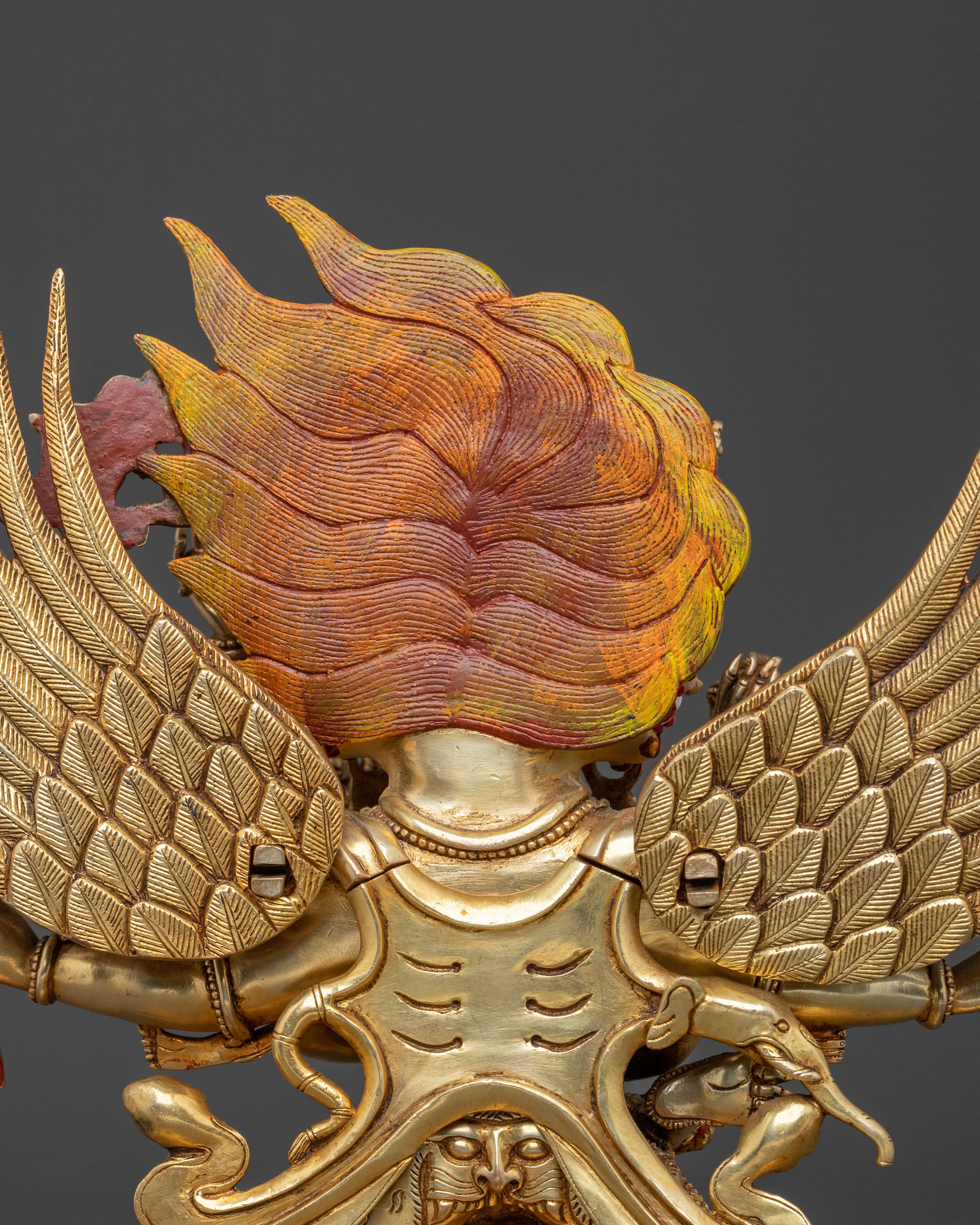 Hevajra Statue: 24k Gold Gilded Buddhist Deity