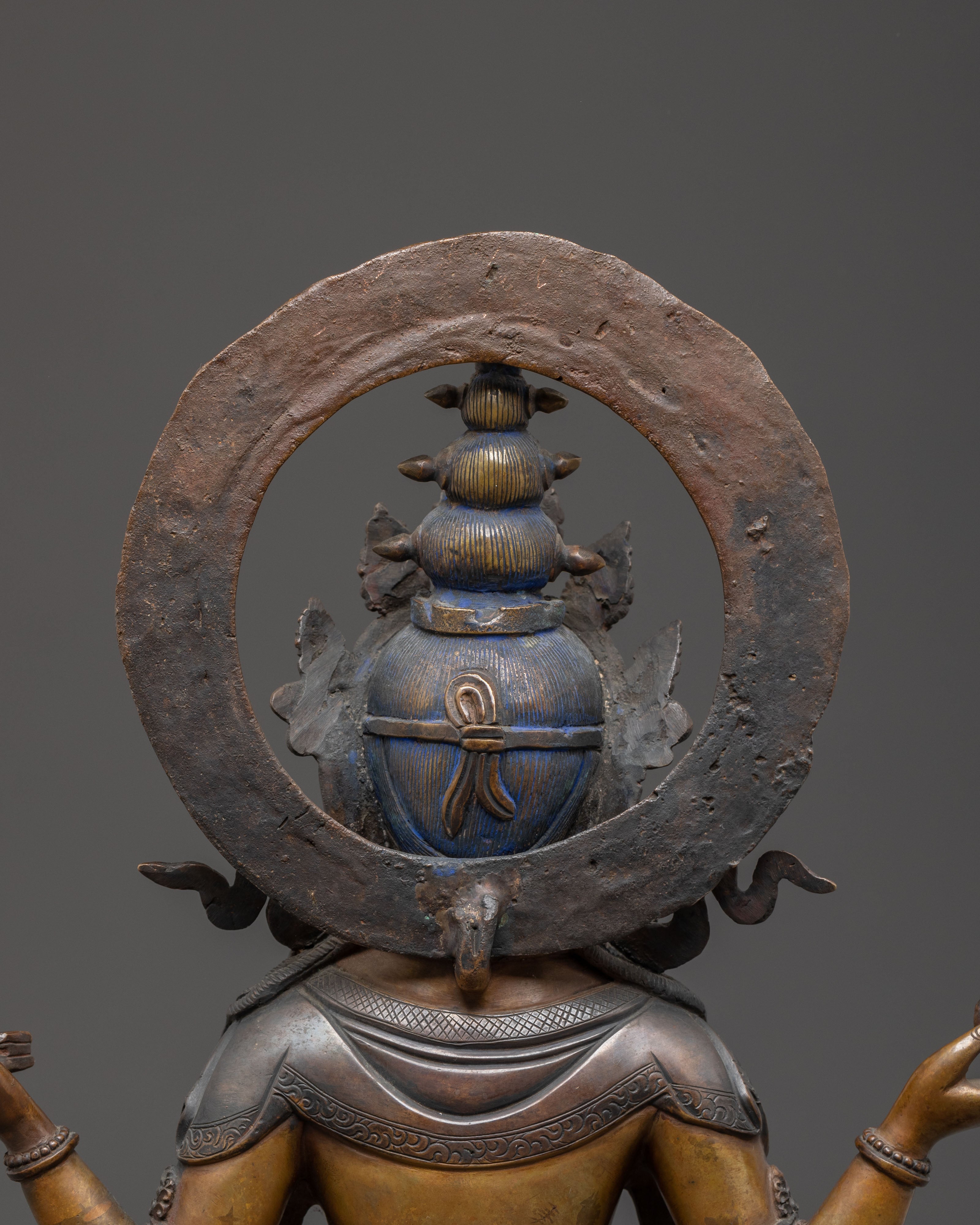 Handcrafted Prajna Paramita Oxidized Copper Statue | Perfect for Meditation