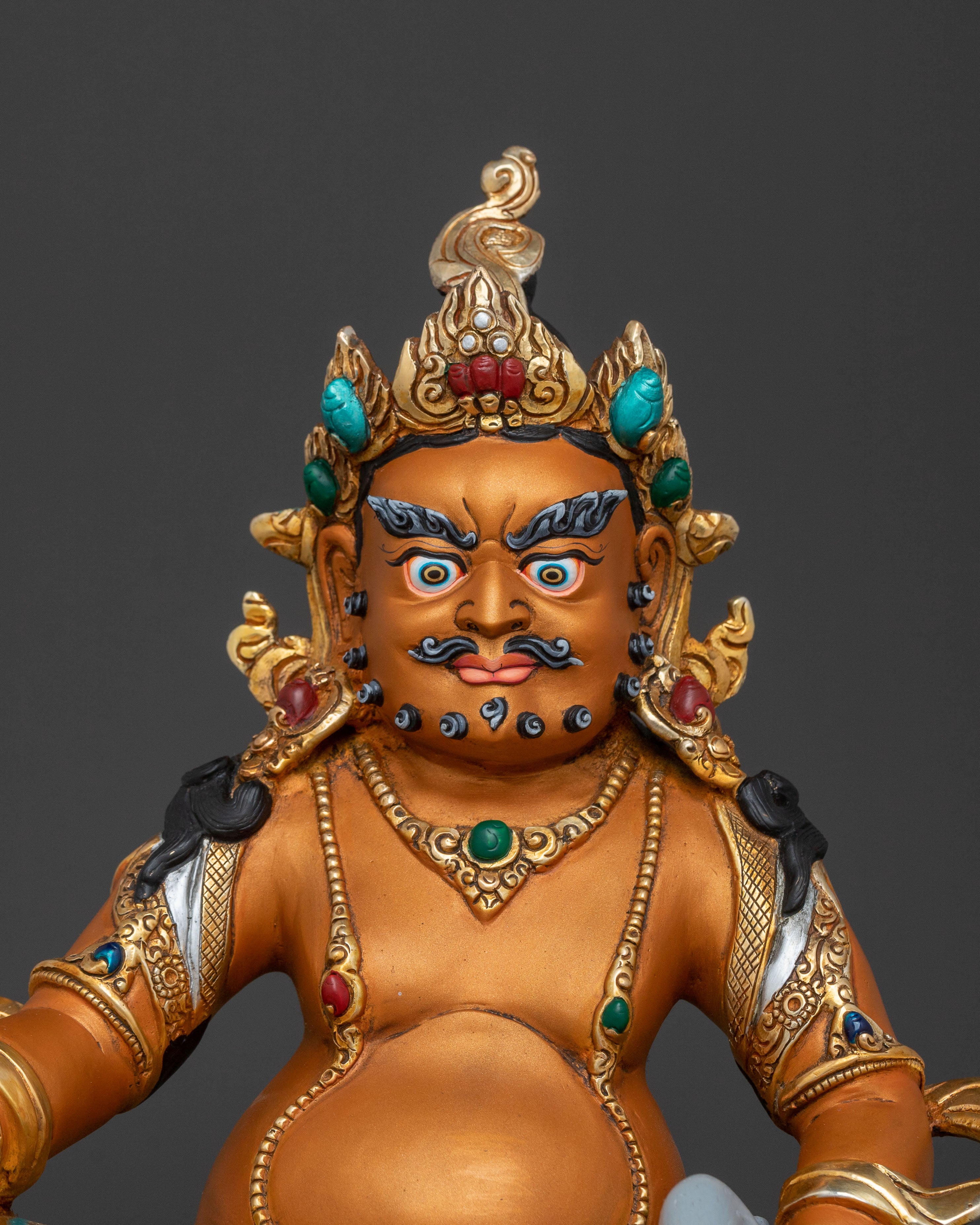 Dzambhala God of Wealth Handcrafted Statue — Gilded Copper Masterpiece