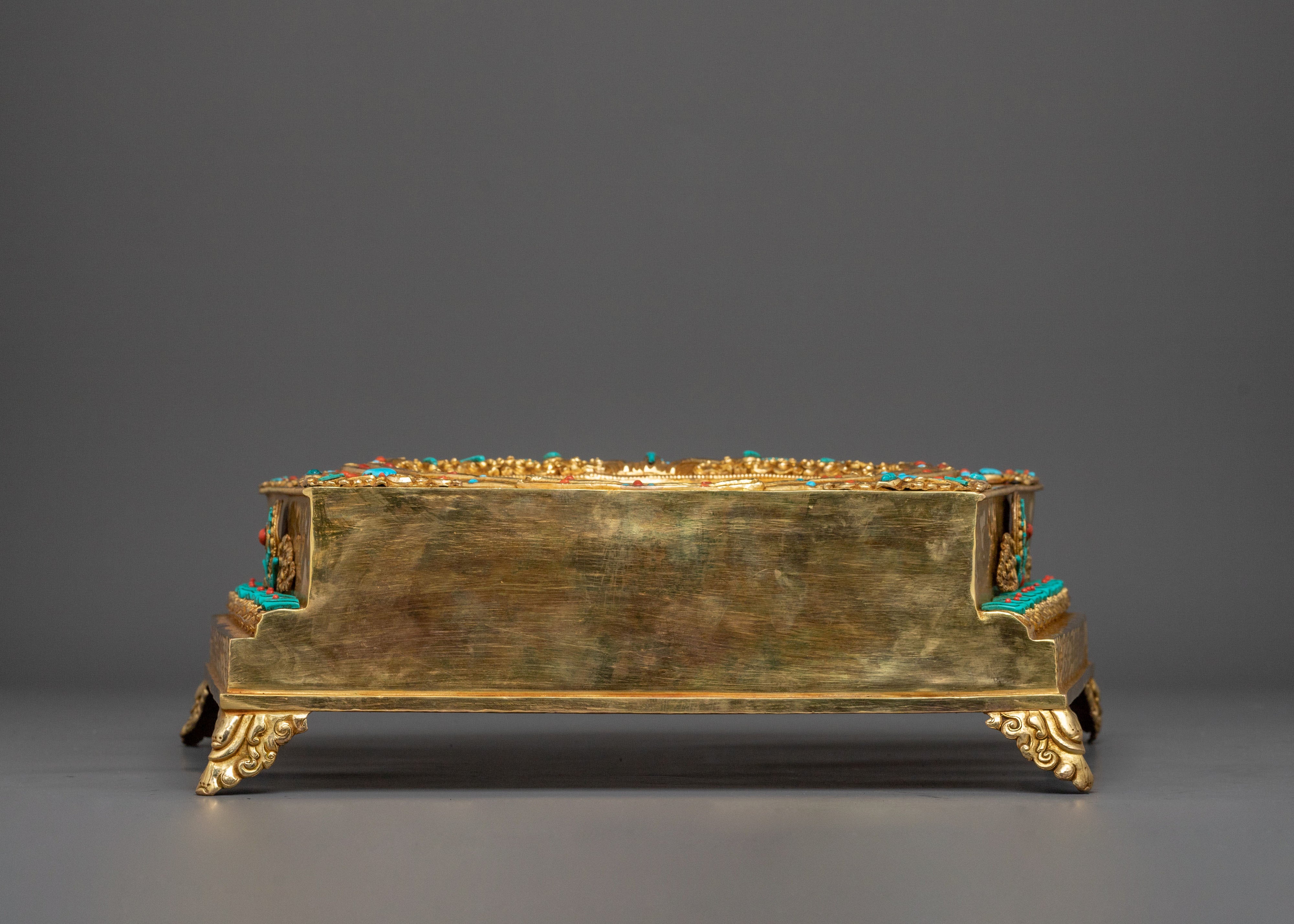 Traditional Handcrafted Throne: 24K Gold Gilded Artistry