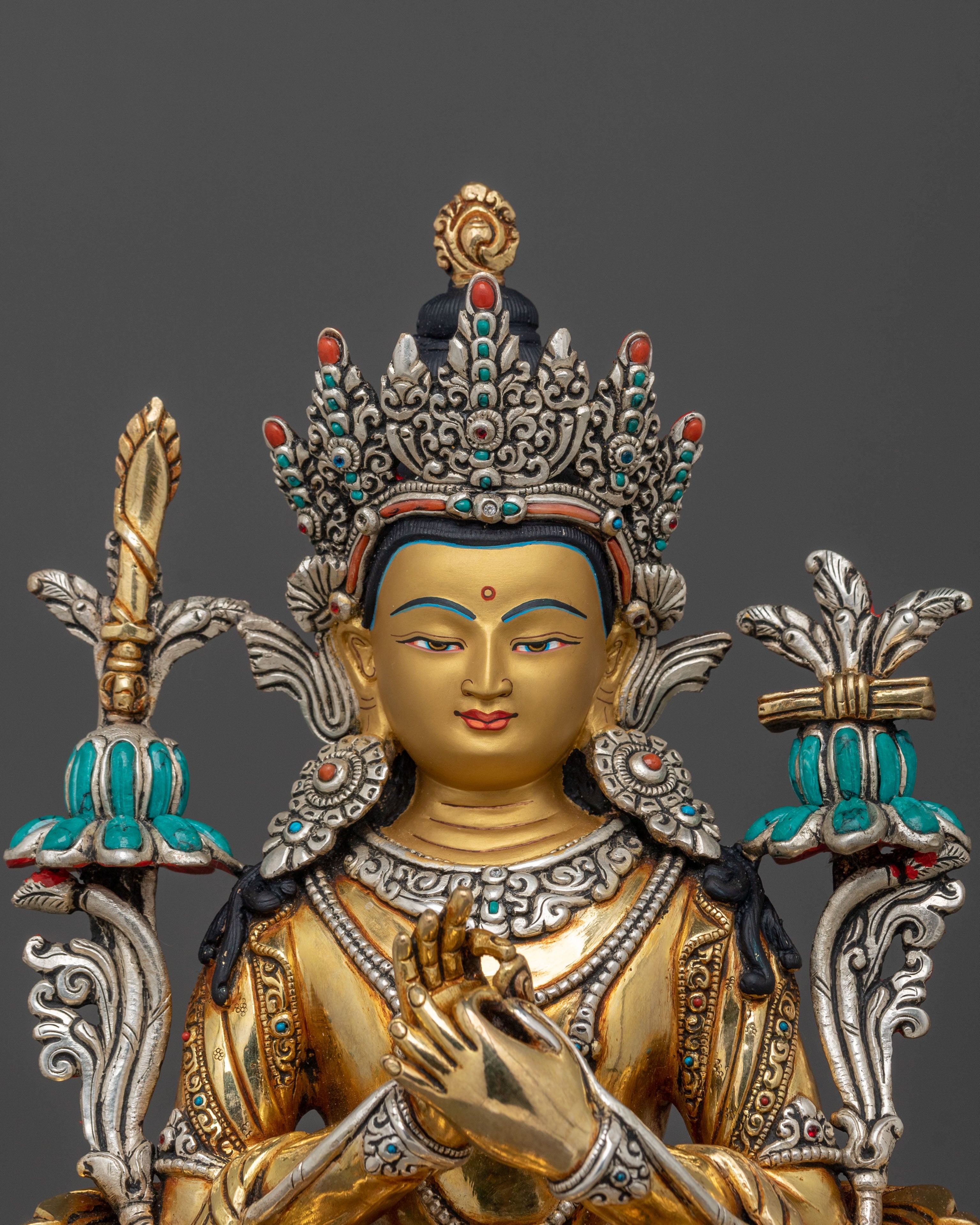 Simhanada Manjushri Statue | Home Decor