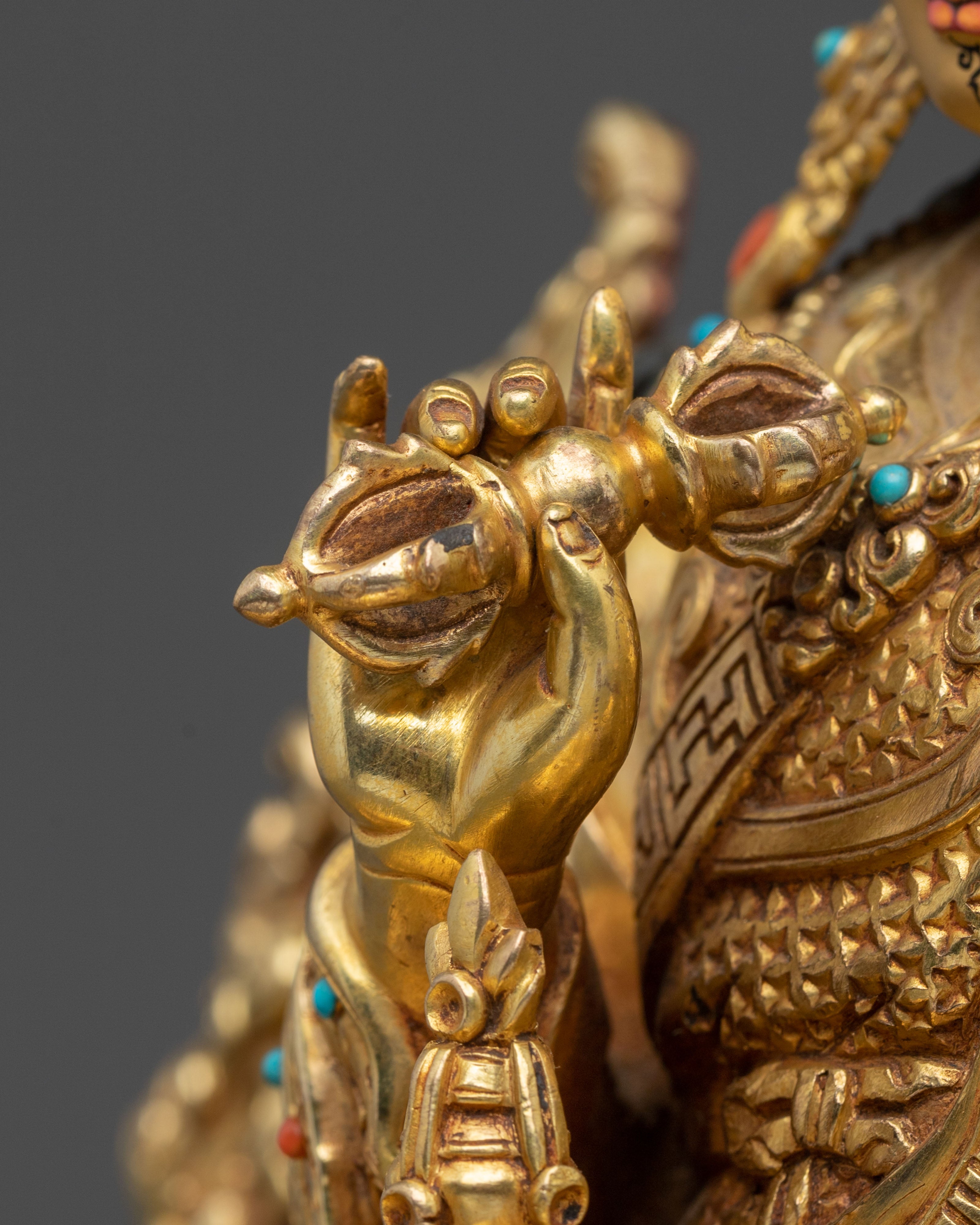 Tsokye Dorje Buddhist Statue | 24K Gold Gilded Copper Sculpture