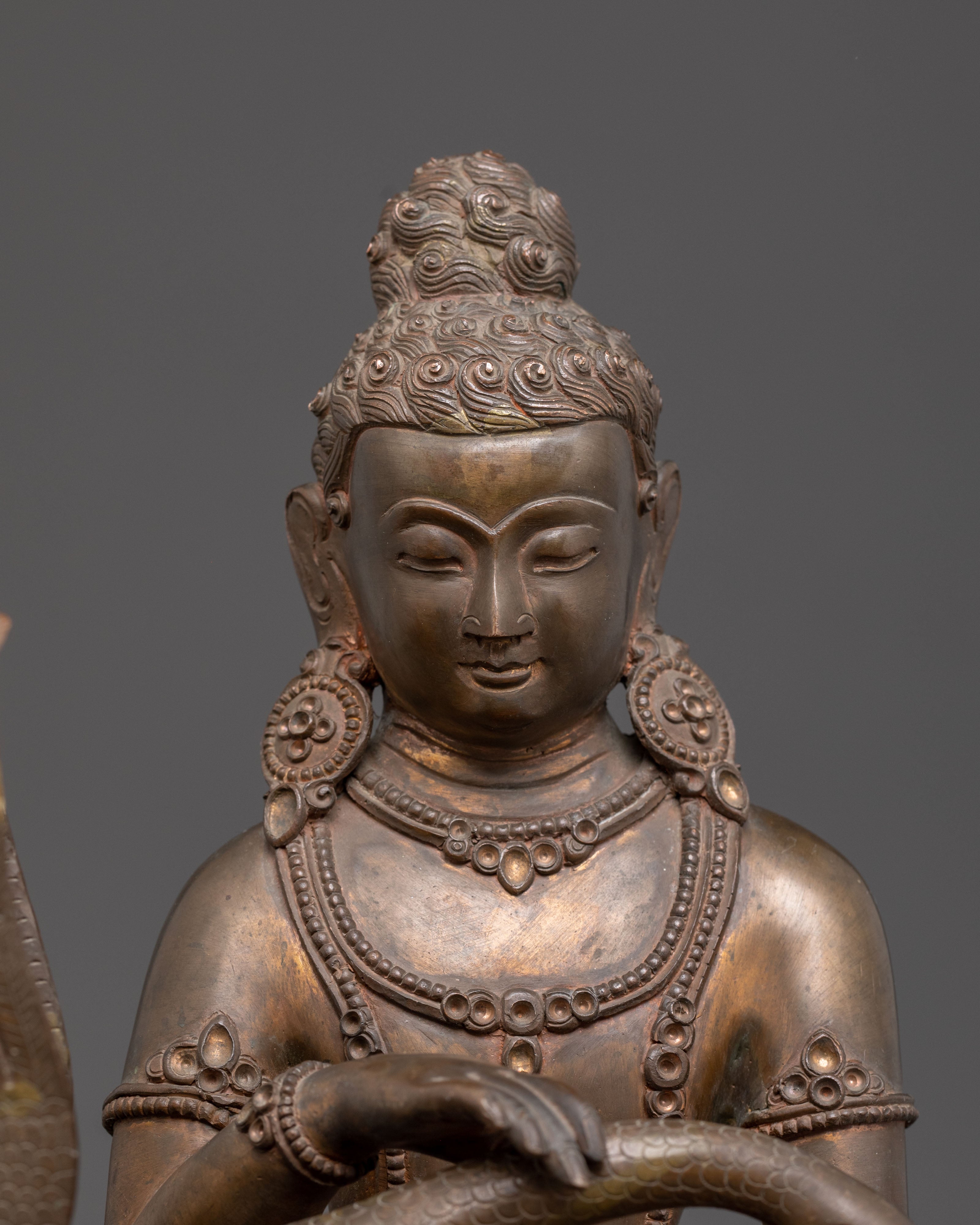 Handcrafted Siddhartha Gautama Oxidized Statue – Antique Copper Finish