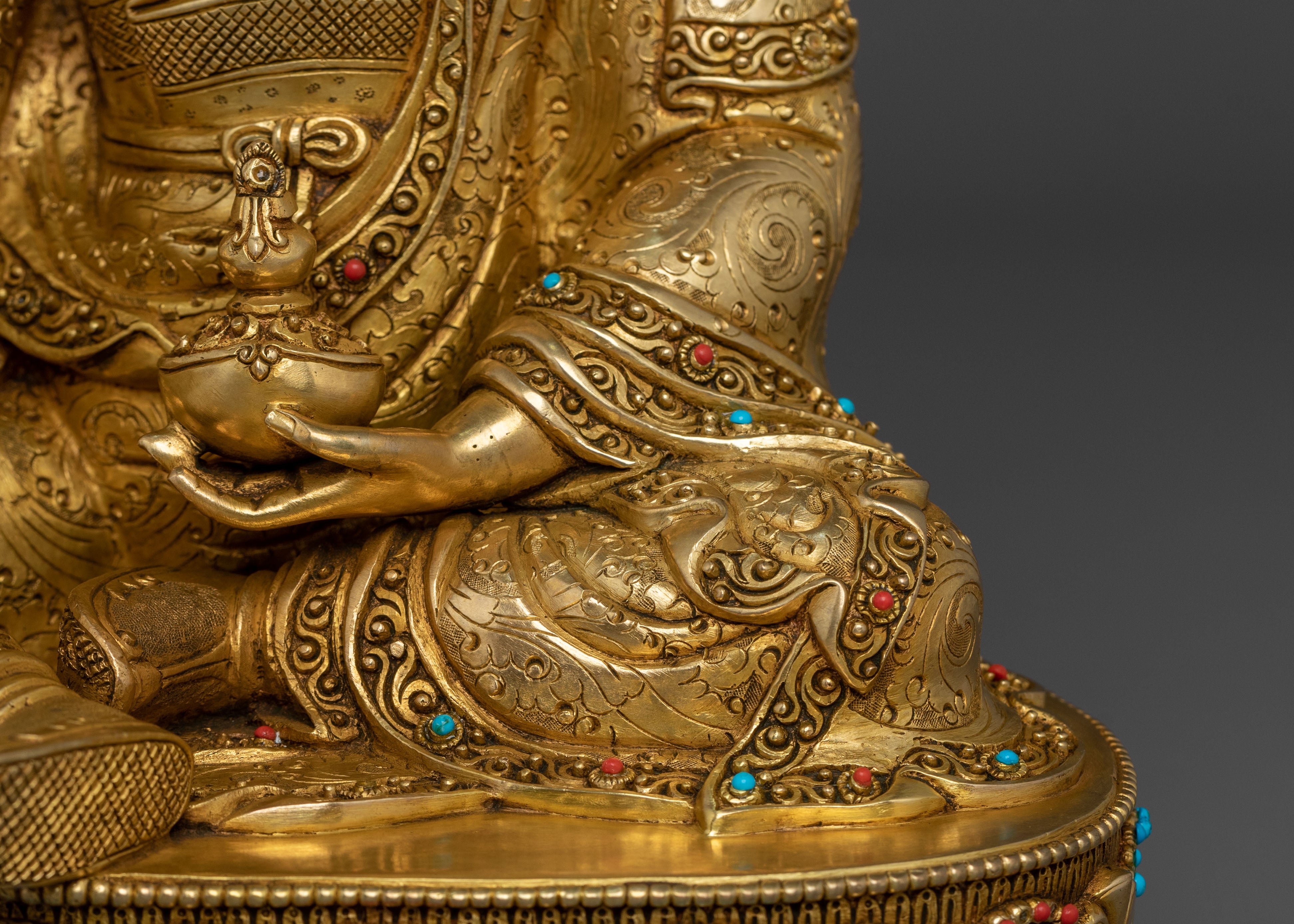 Handmade Guru Rinpoche Figurine | Lotus Born Master