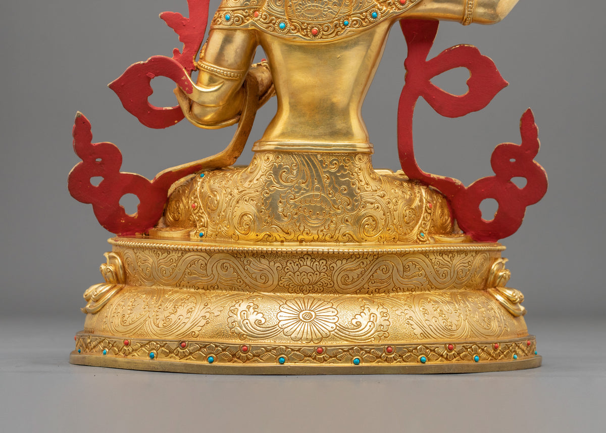 Manjughoṣa Copper Figurine | Tibetan Buddhist Deity