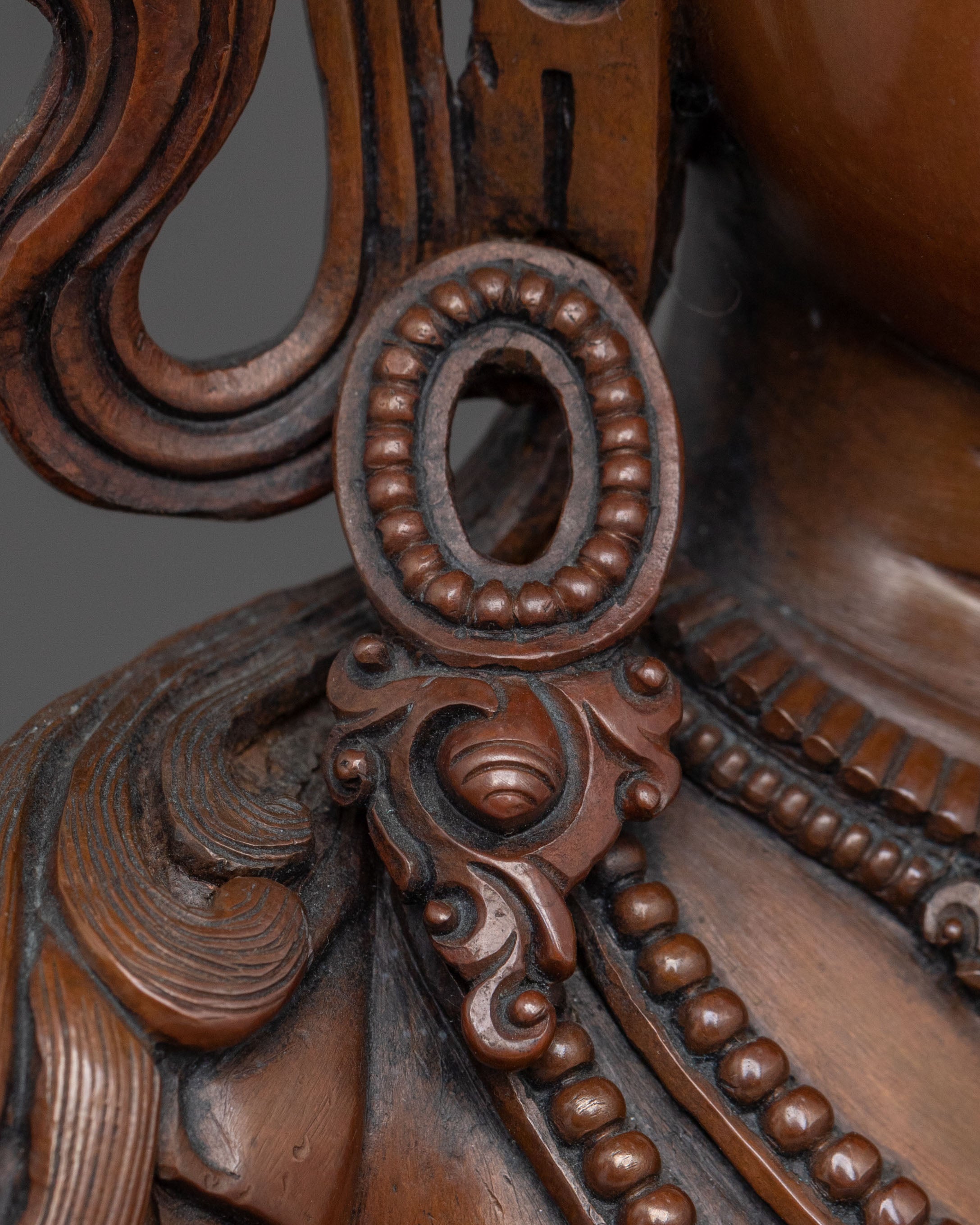 Manjushri Sculpture on Throne | Wisdom Deity with Flaming Sword