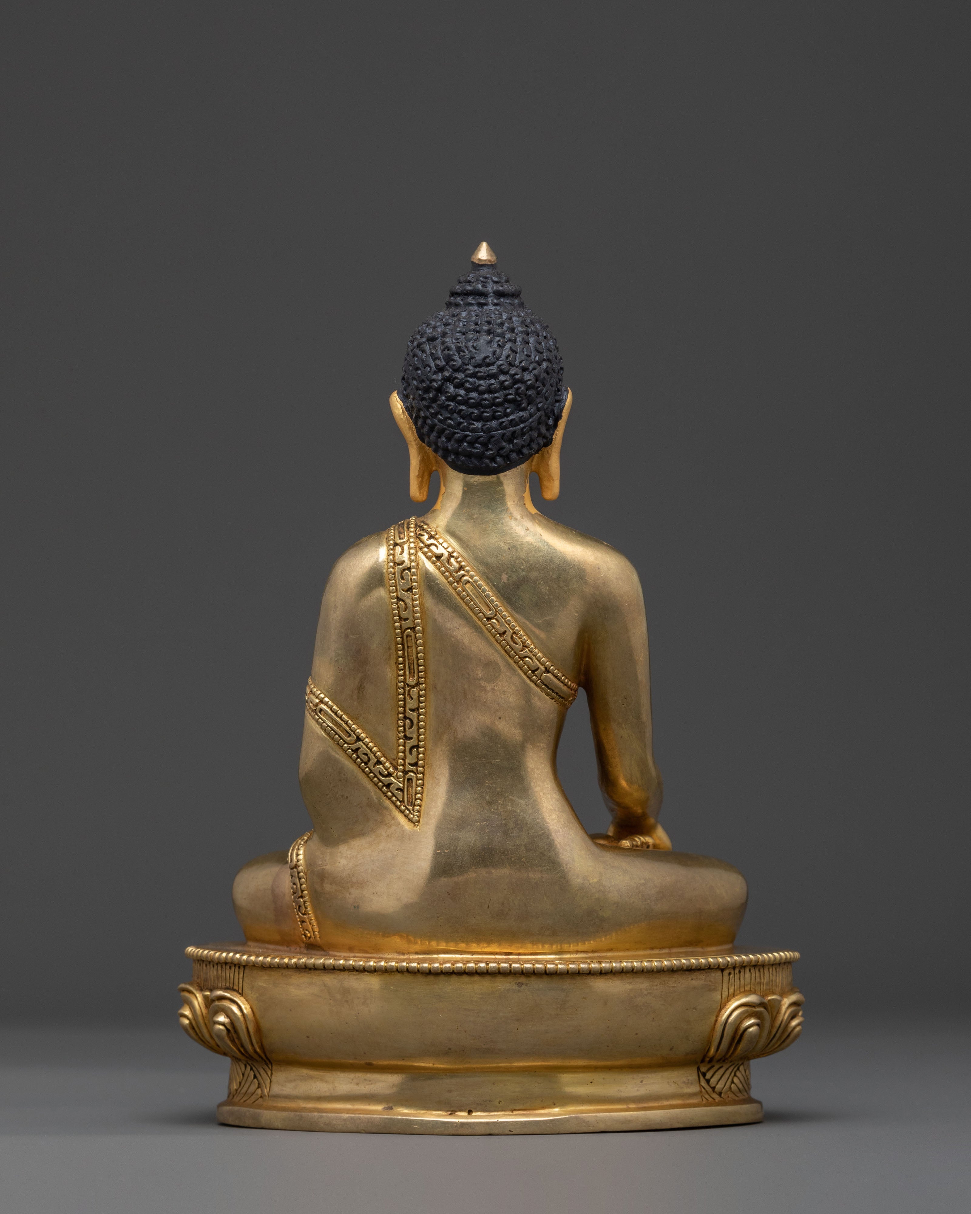 24K Gold Gilded Shakyamuni Buddha Statue: Home Decor