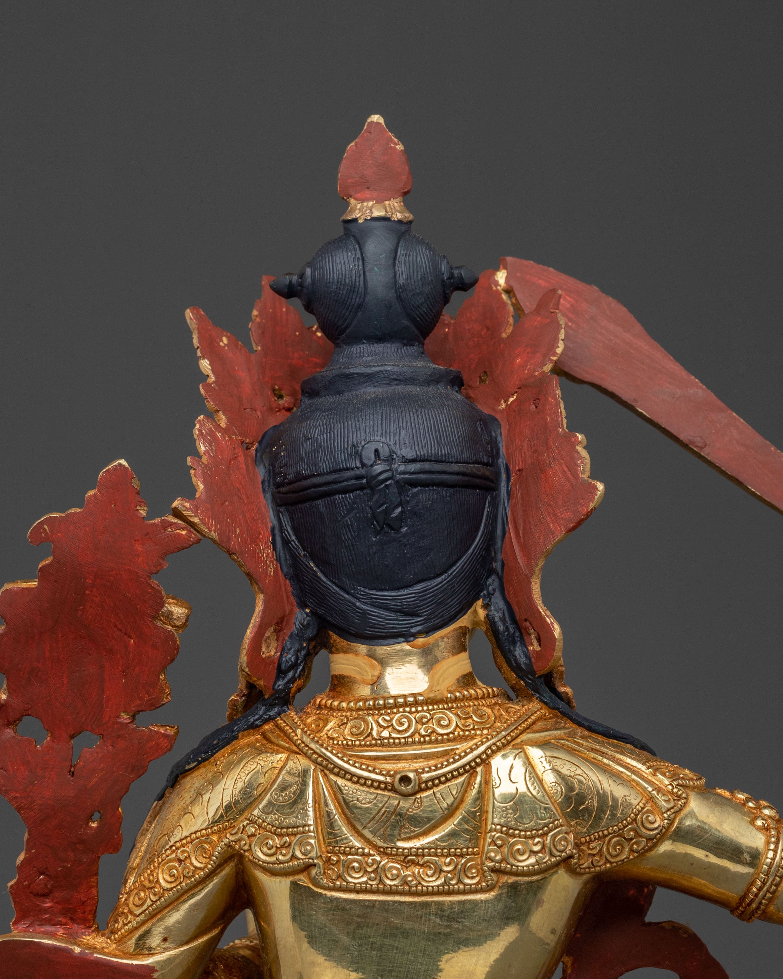 Manjushri 24K Gold Gilded Statue | Wisdom Bodhisattva