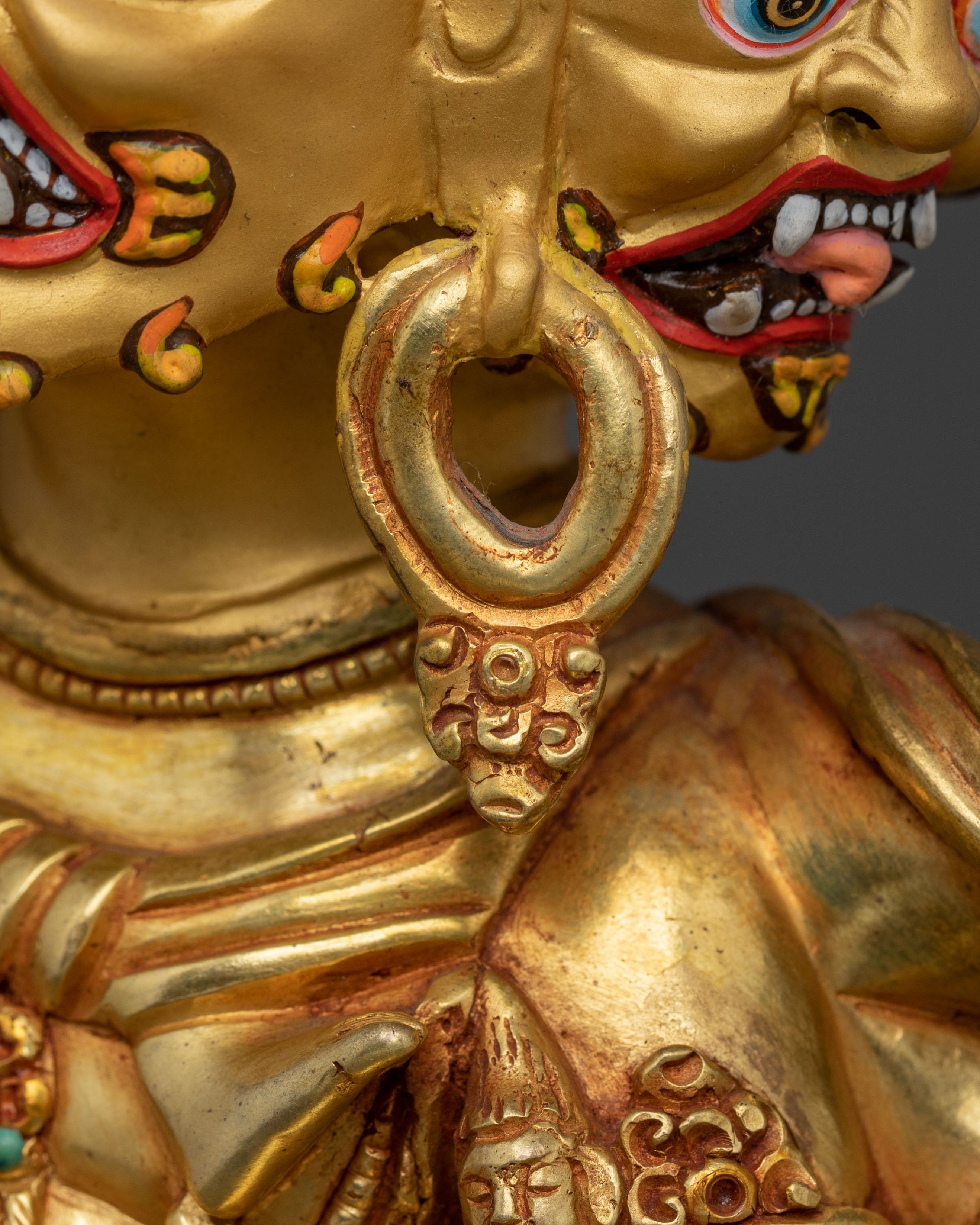 Hayagriva Sculpture: Fierce Protector in 24K Gold