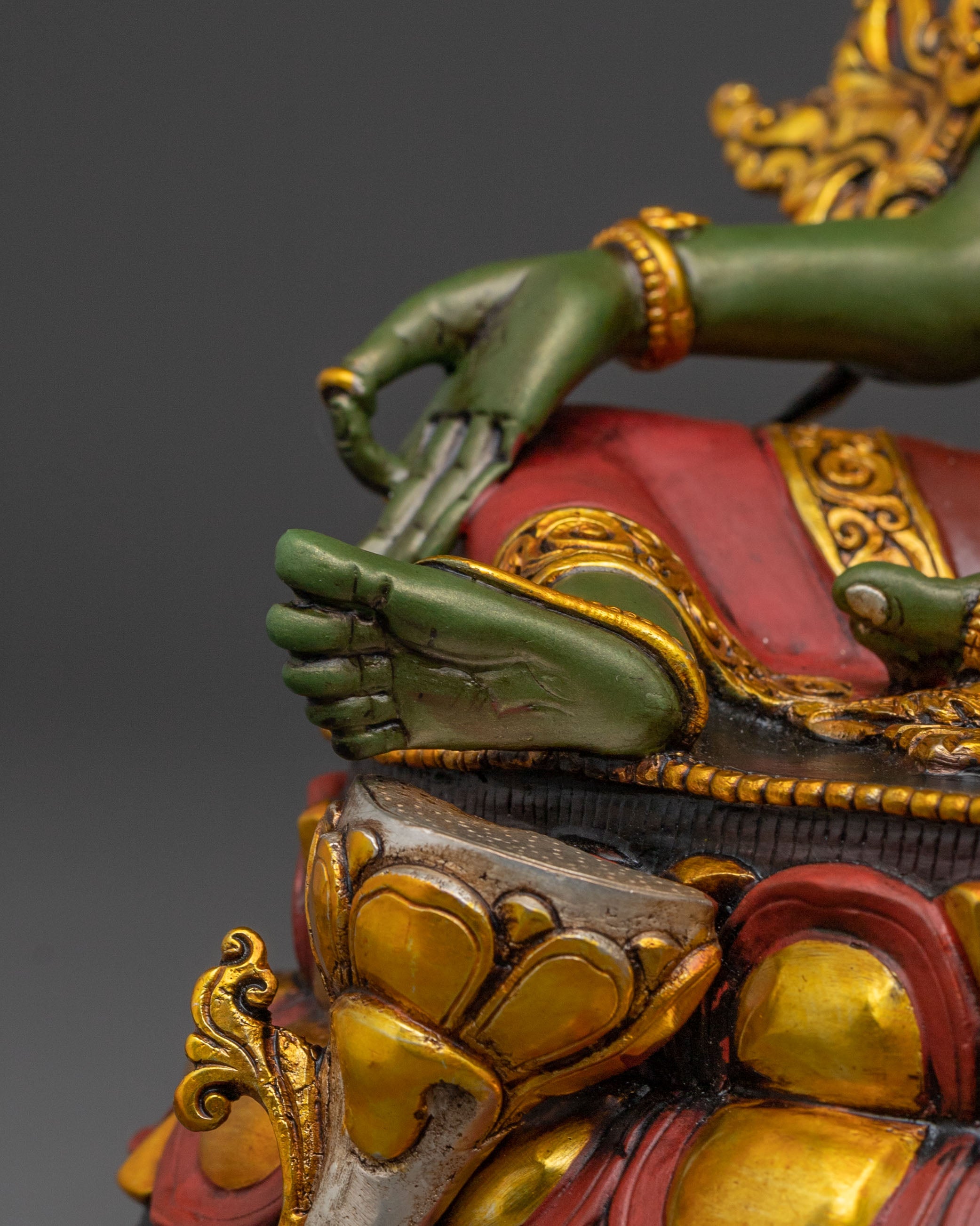 Green Tara Handcrafted Sacred Statue | Goddess of Compassion