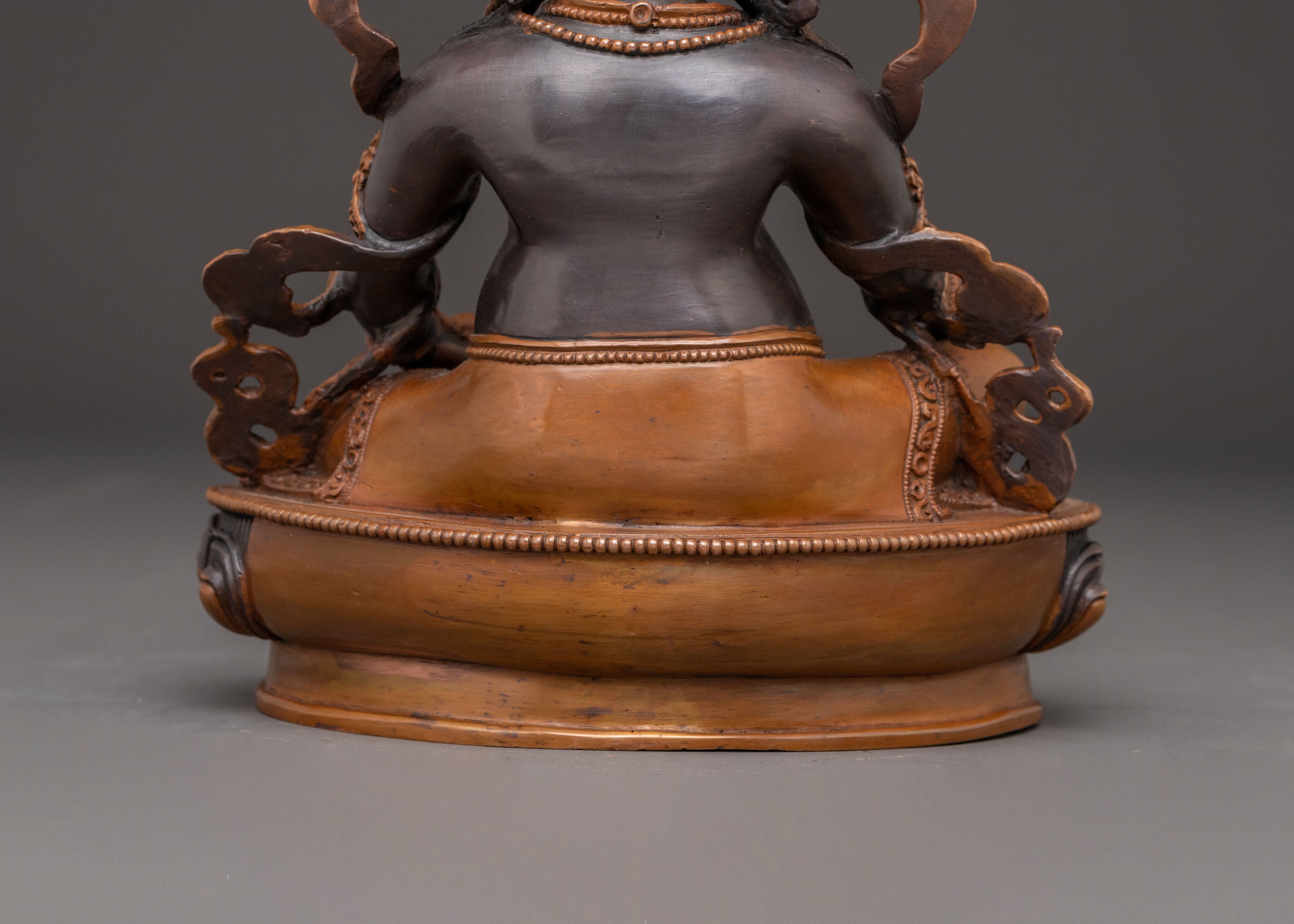 Dzambhala Statue of Wealth and Power | Traditional Buddhist Wealth Deity