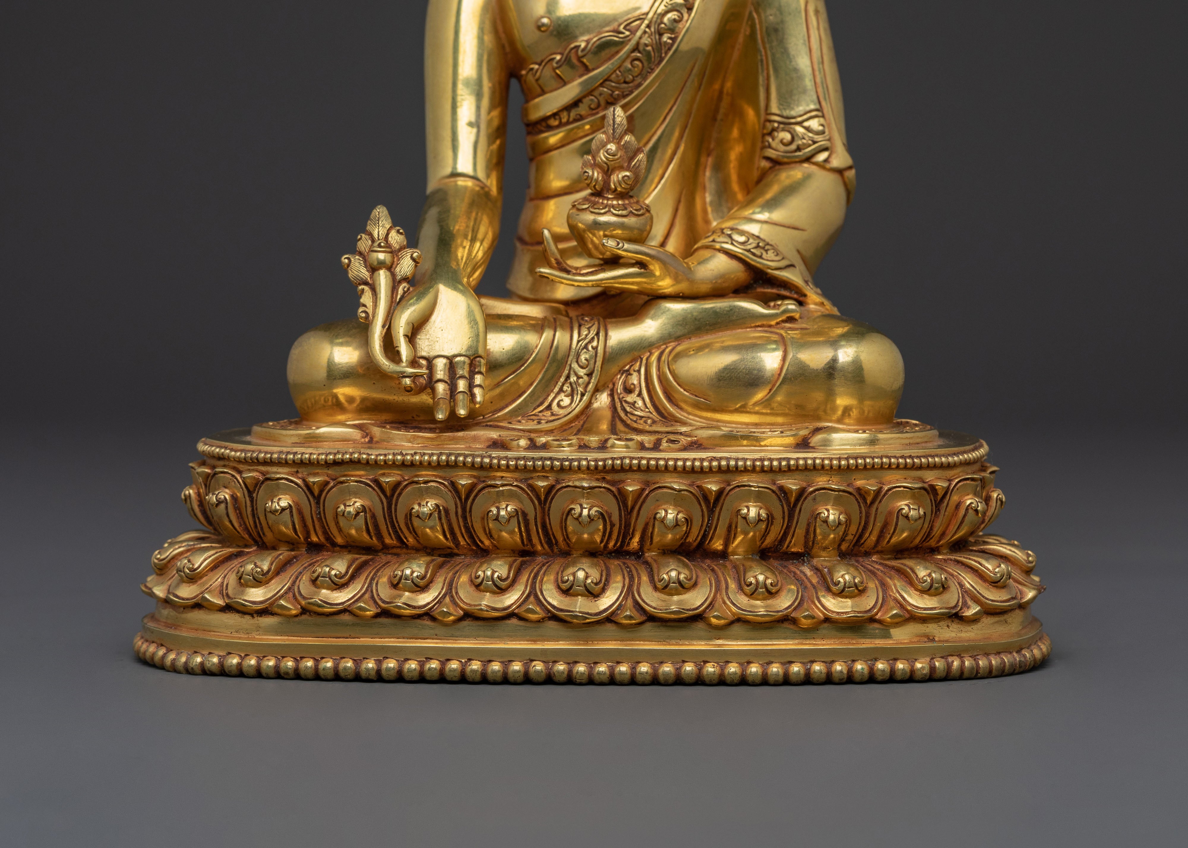Medicine Buddha Meditation Figurine | Buddhist Spiritual Decor