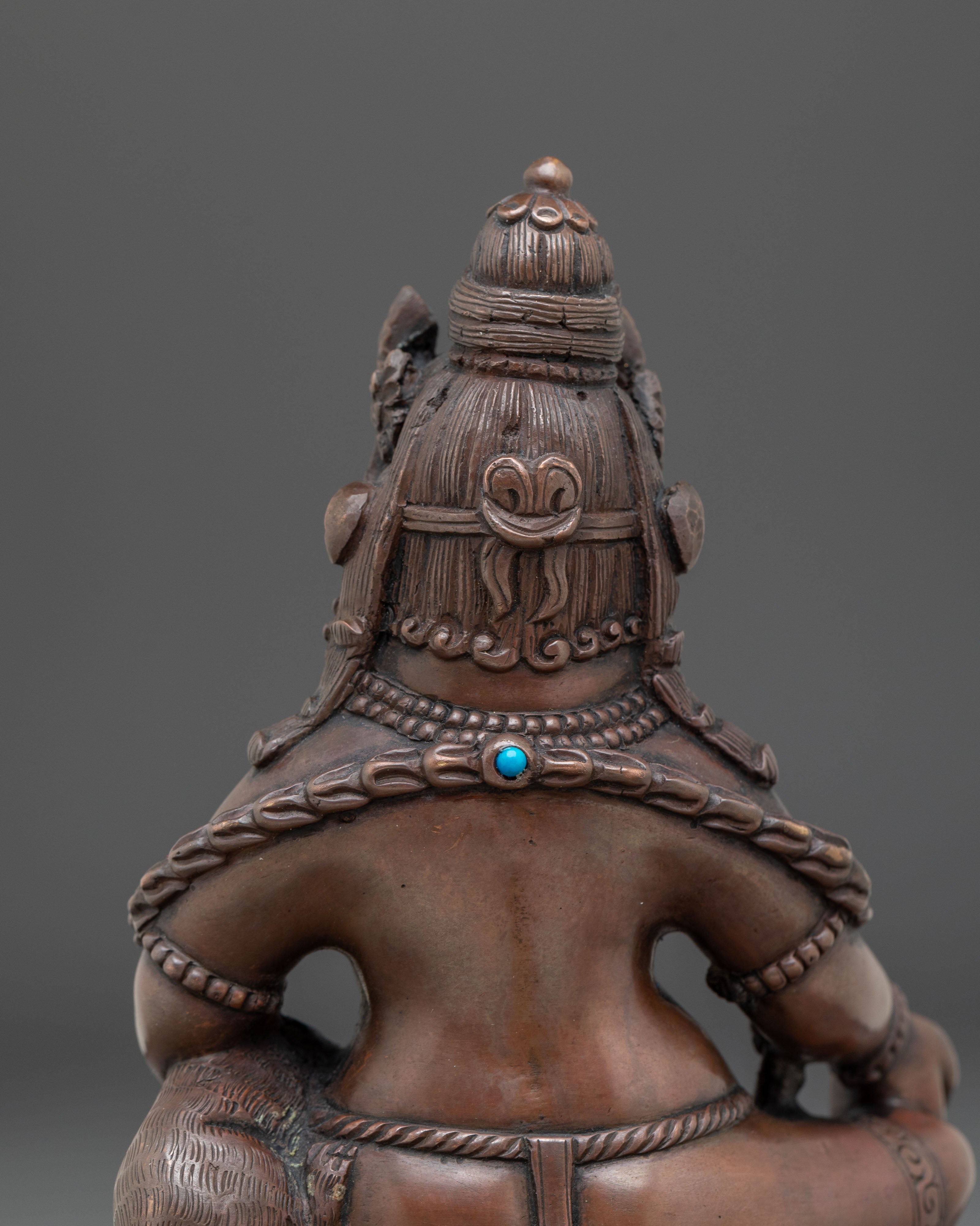 Dzambhala Statue | Oxidized Copper Wealth Deity