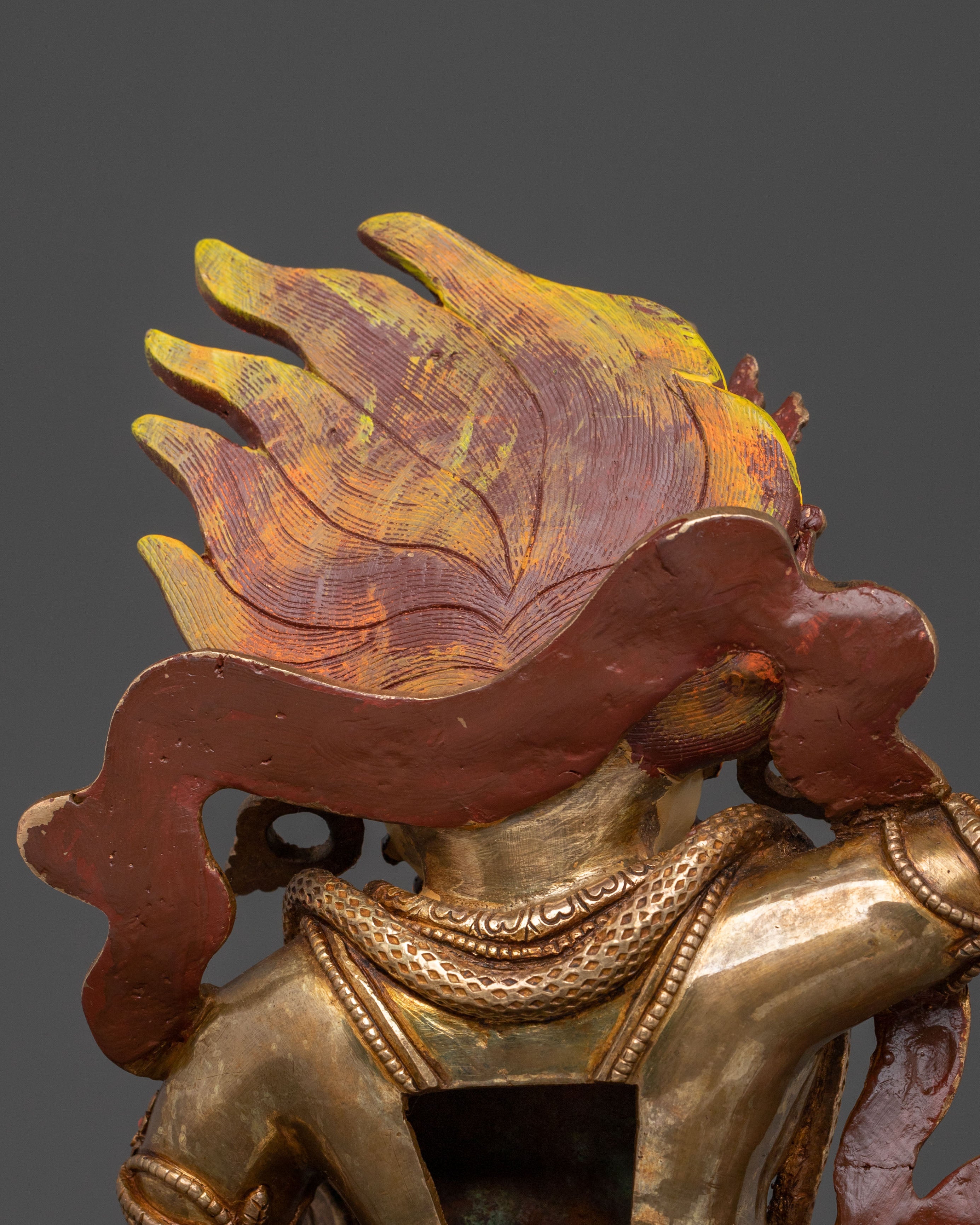 Vajrapani Statue: 24K Gold Gilded Sacred Bodhisattva