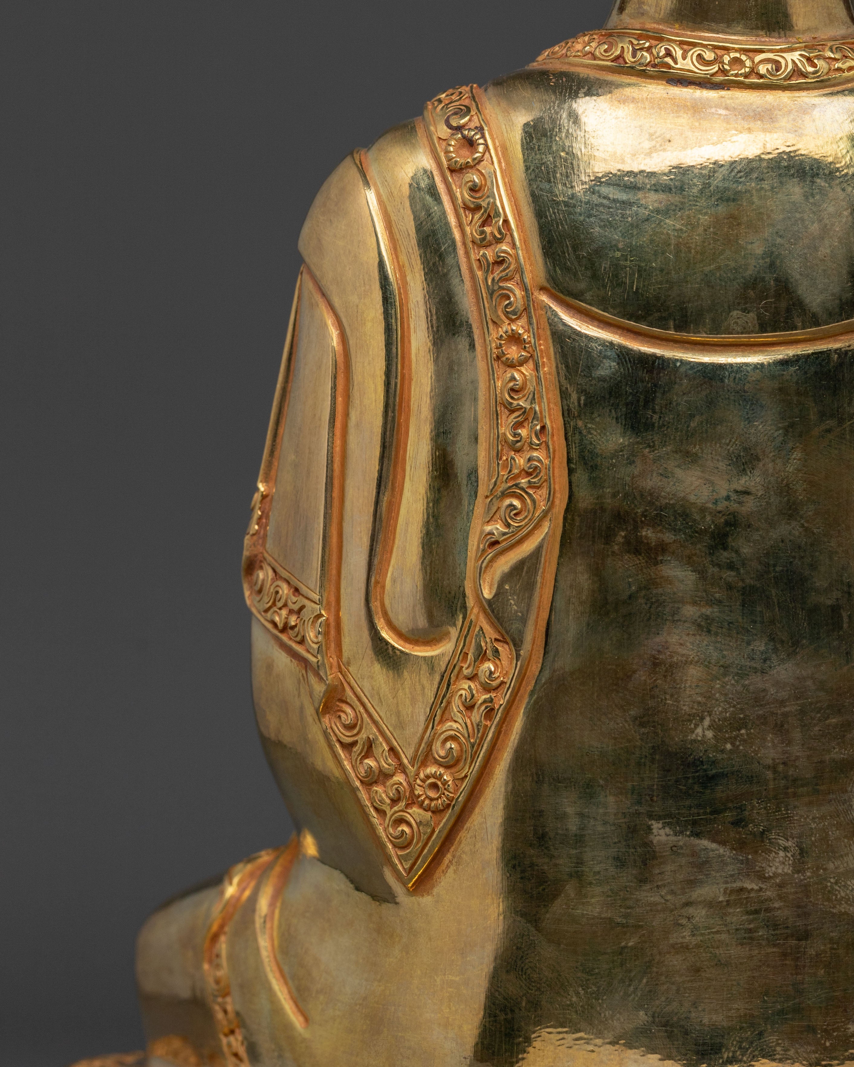 Hand Carved Gautama Buddha Statue | Tibetan Buddhist Altar Decor