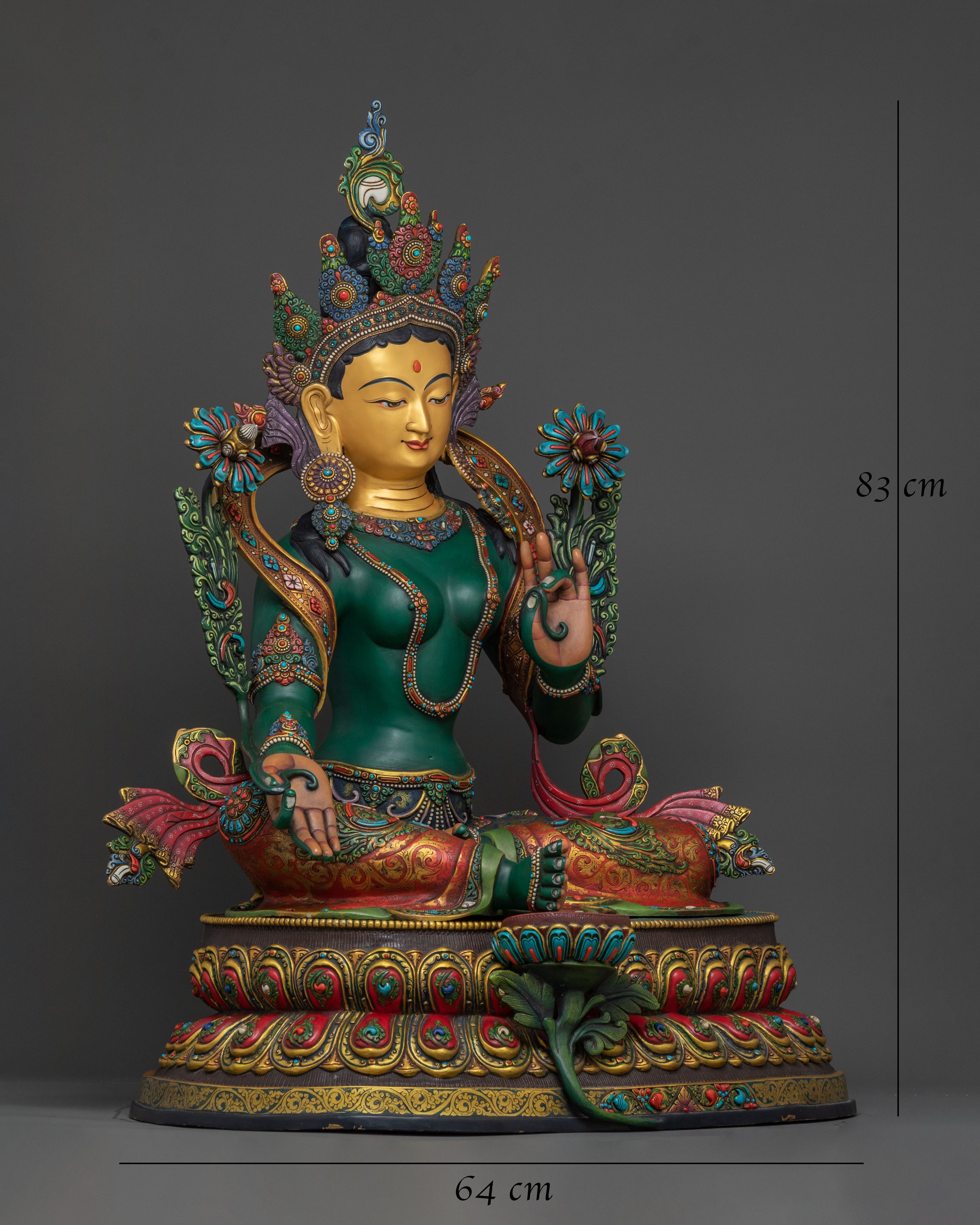 Protection Sculpture of Green Tara | Swift Liberator and Compassionate Goddess