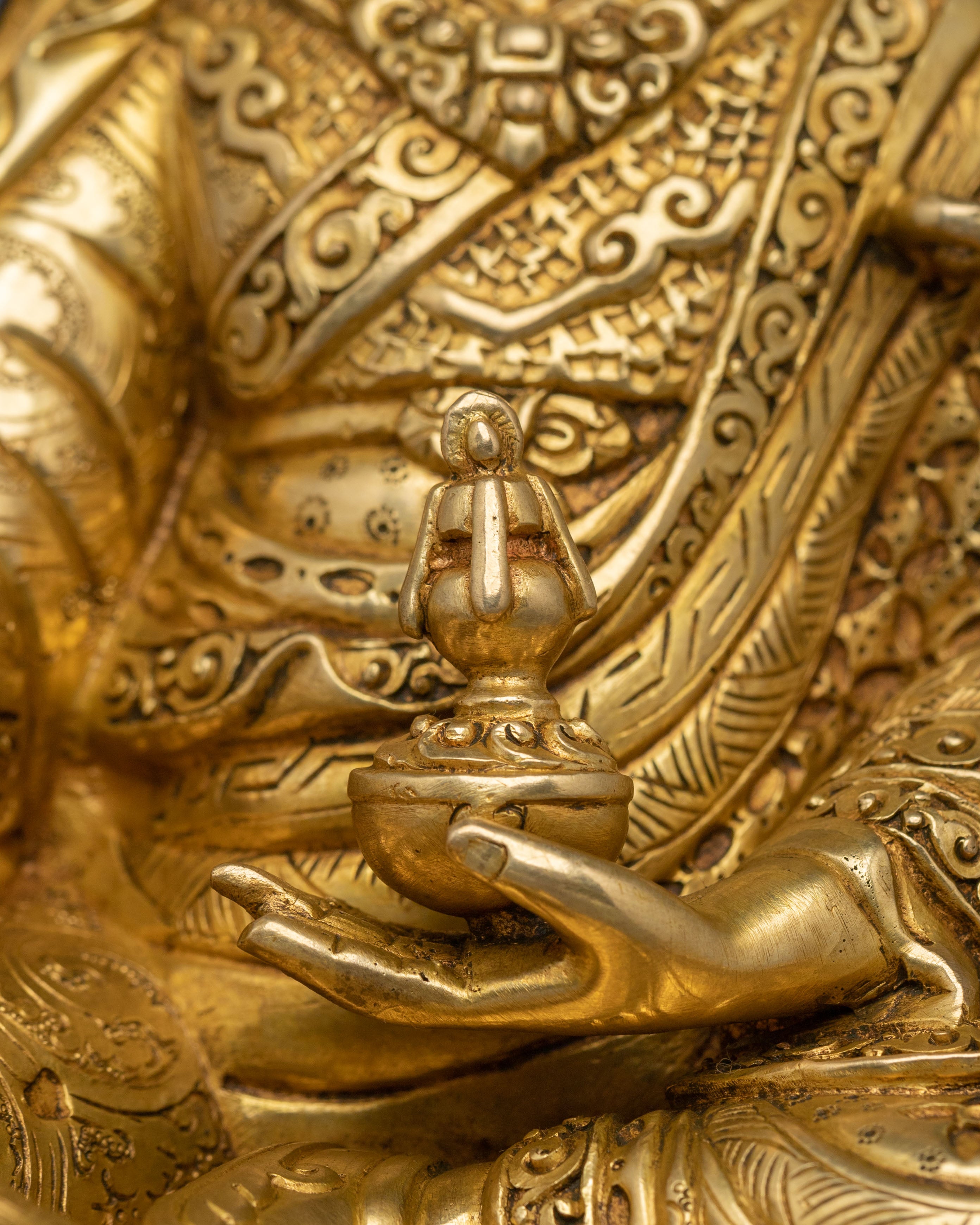 Handmade Guru Rinpoche Statue | Lotus Born Master